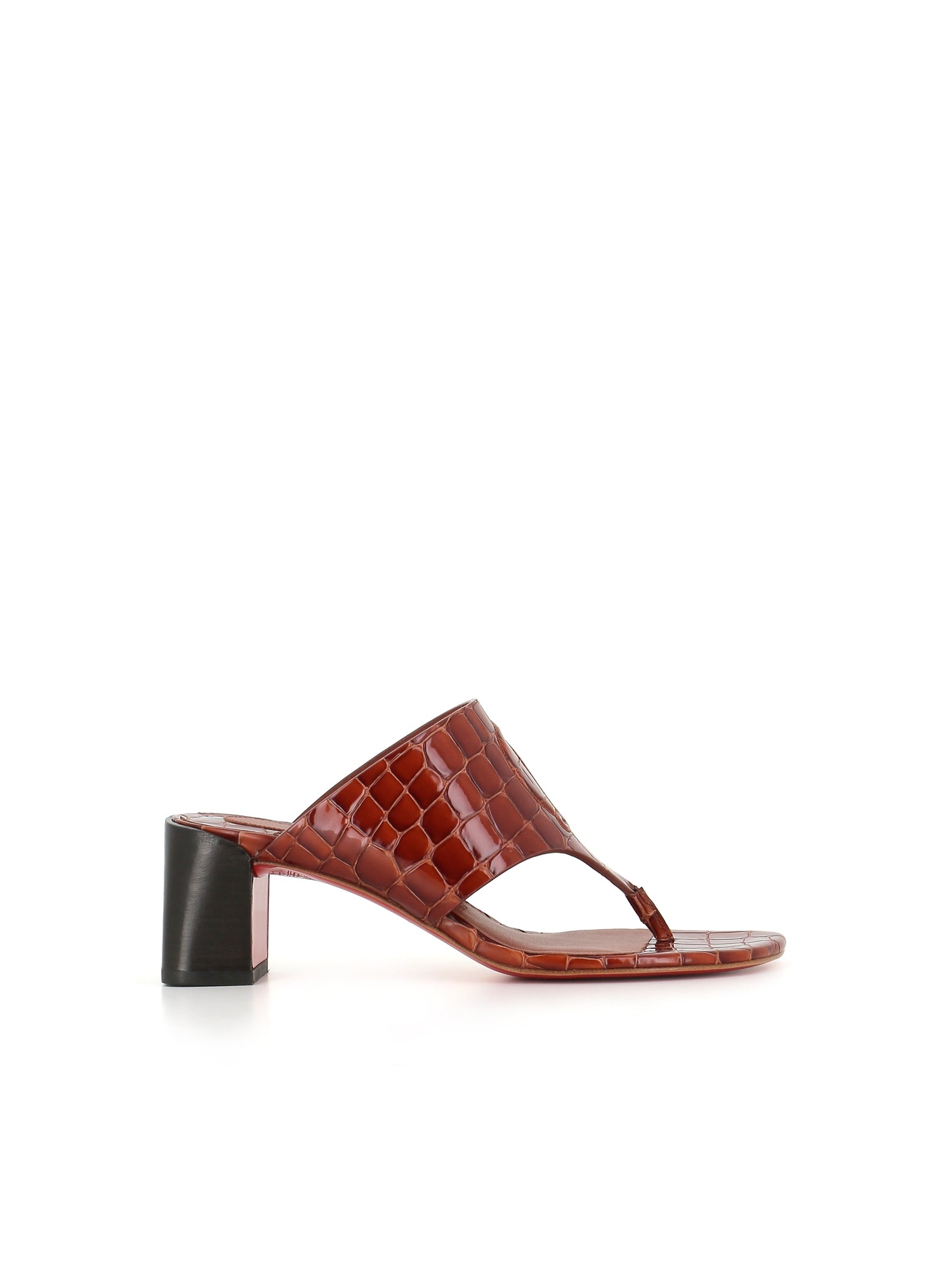  Mule Cl Tong Amule 55 Christian Louboutin Donna Marrone - 2