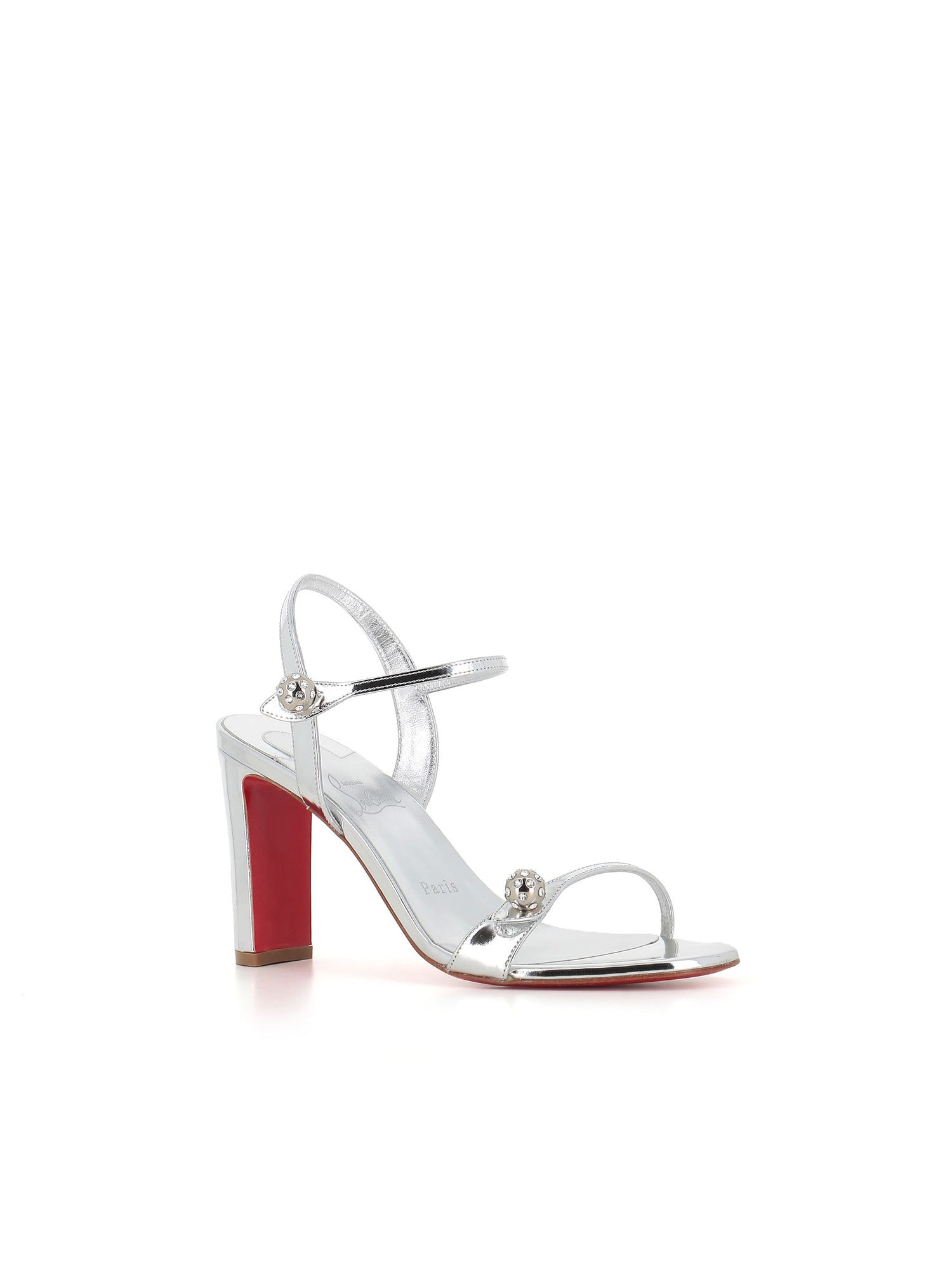  Sandal Atmospheria 85 Christian Louboutin Donna Argento - 3