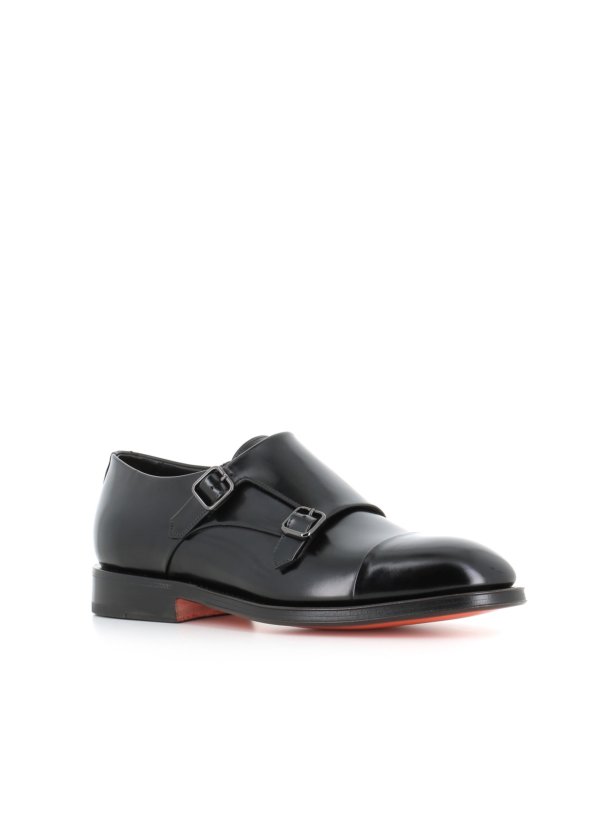  Double Monk Santoni Uomo Nero - 3