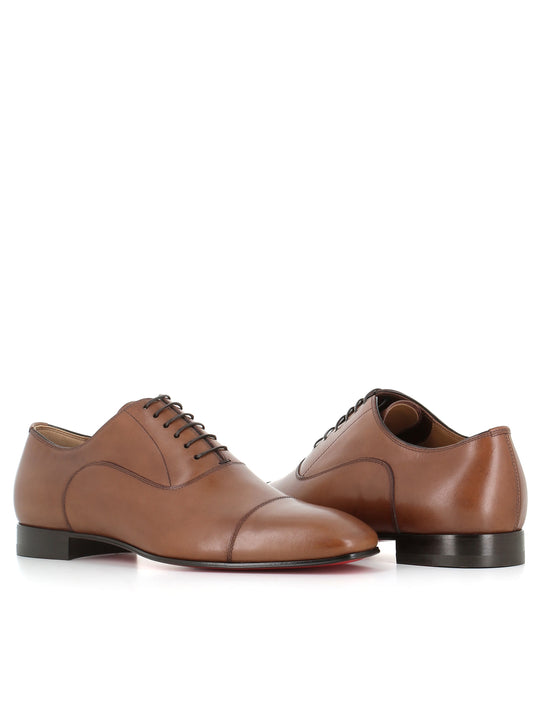 Christian Louboutin Oxford Greggo Flat Marrone Uomo