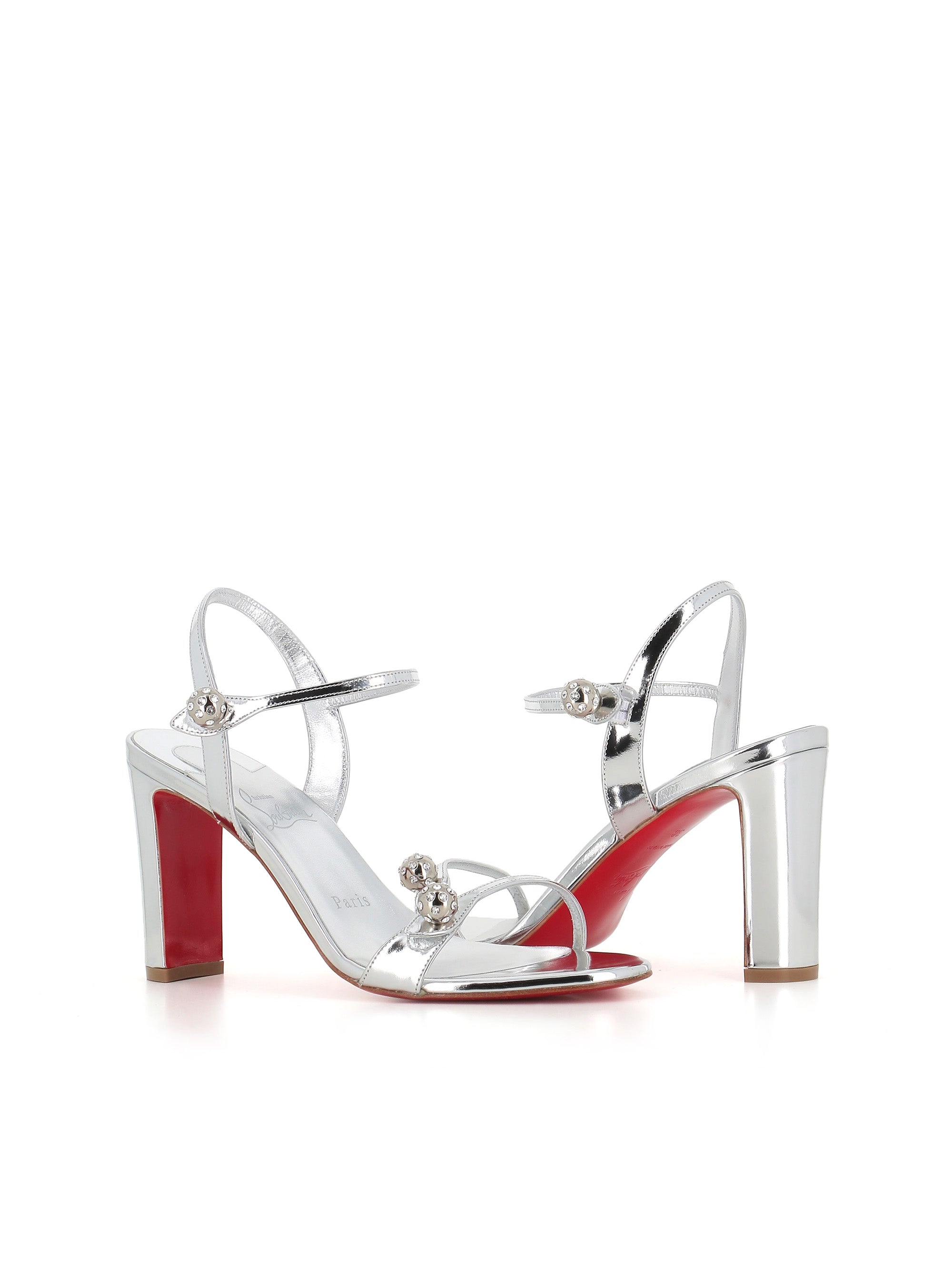  Sandal Atmospheria 85 Christian Louboutin Donna Argento - 2