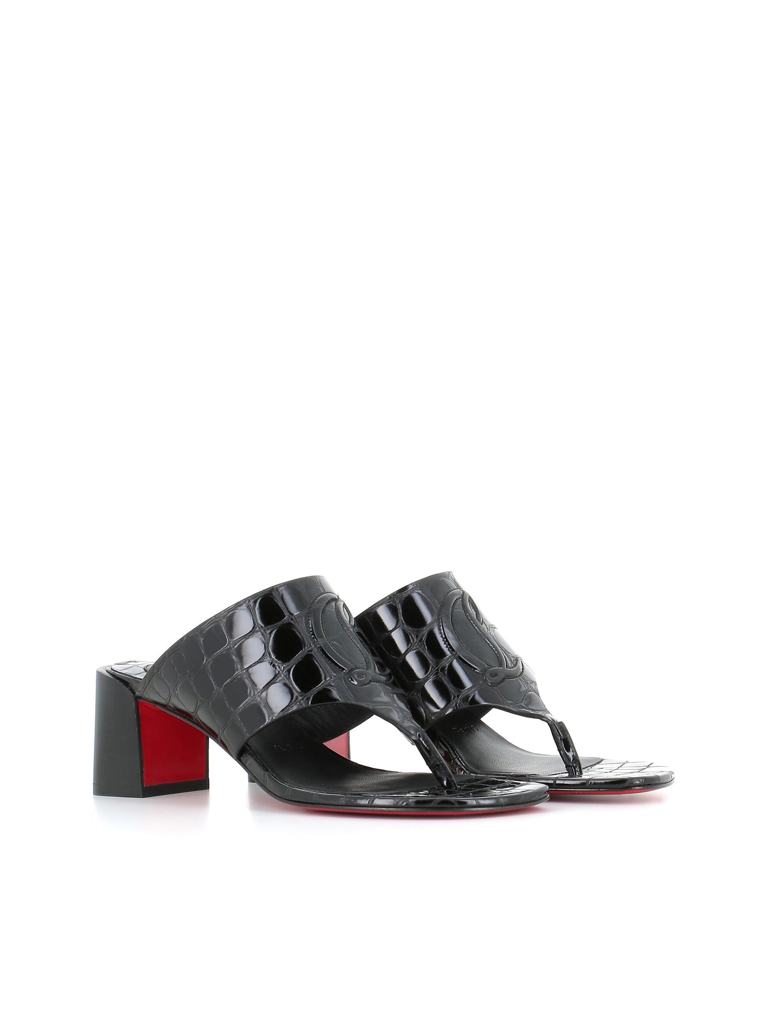  Mule Cl Tong Amule 55 Christian Louboutin Donna Nero - 2