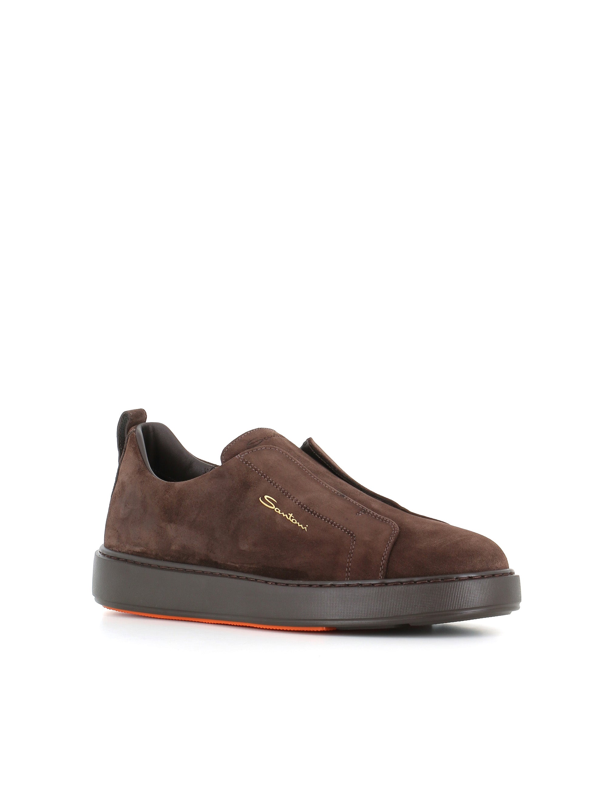  Santoni Sneaker Victor Marrone Uomo - 3