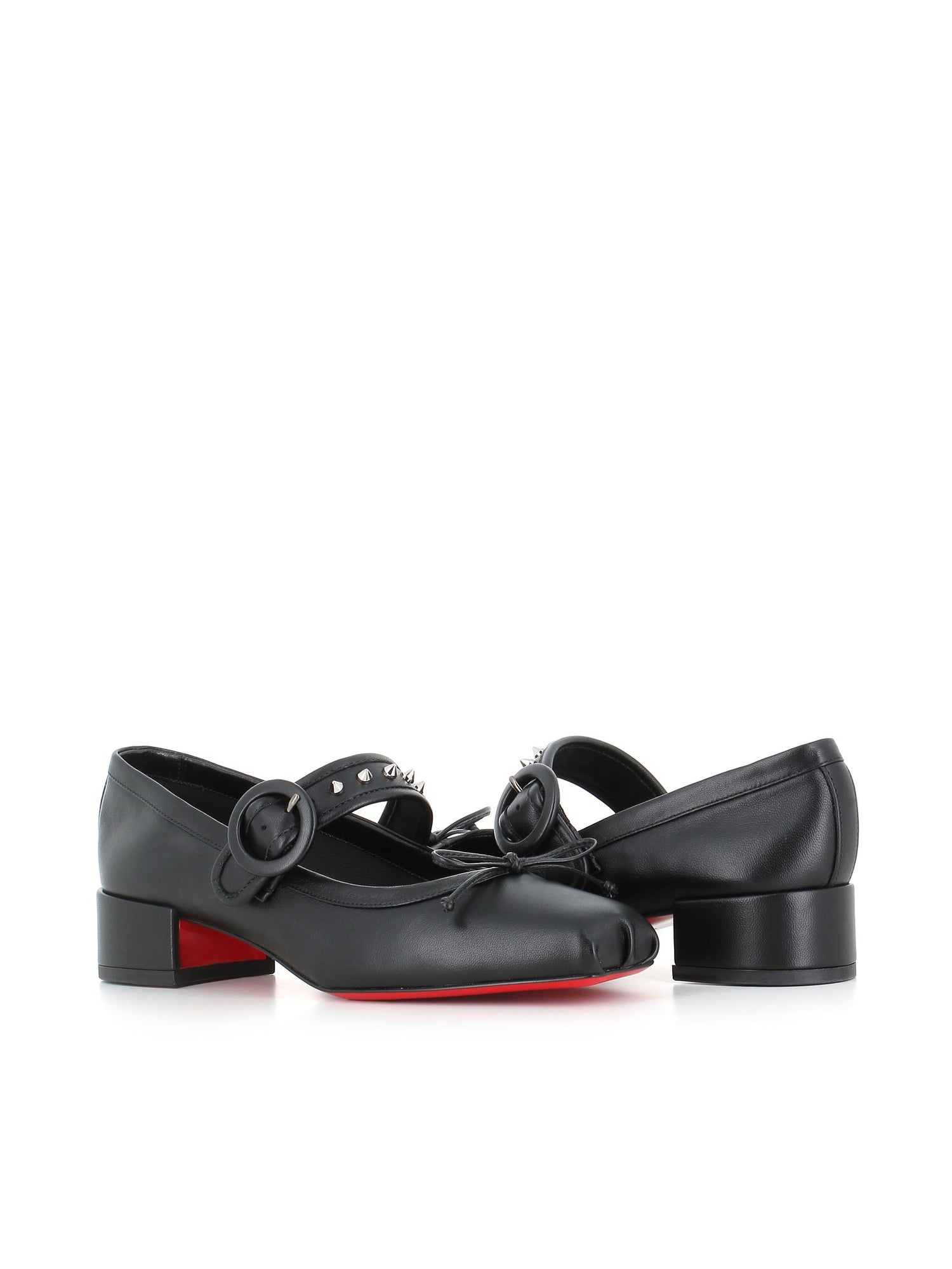  Ballerina Mama Strapita Spikes 30 Christian Louboutin Donna Nero - 2