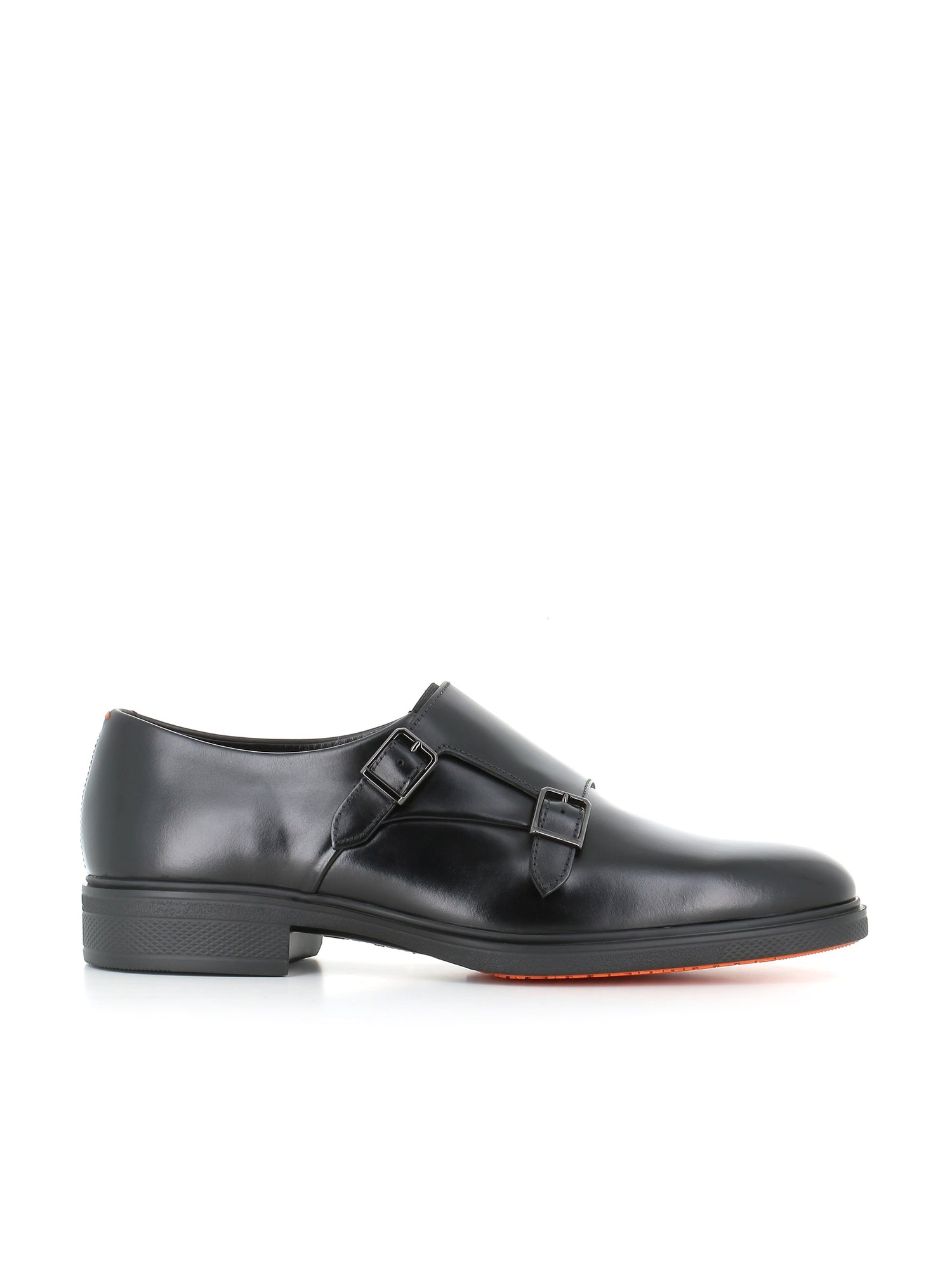  Santoni Doppia Fibbia Easy Nero Uomo - 2