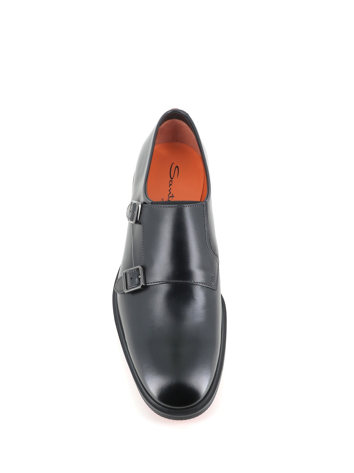  Double Monk Easy Santoni Uomo Nero - 5