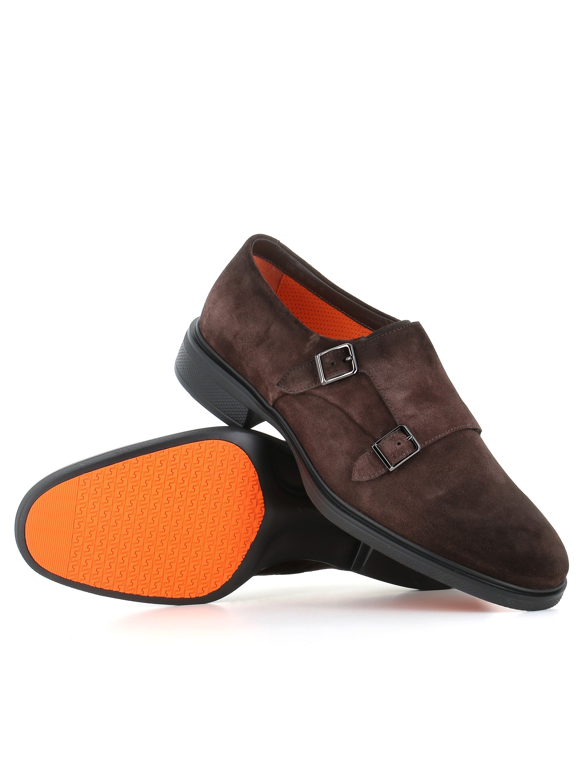  Double Buckle Easy Santoni Uomo Marrone - 2