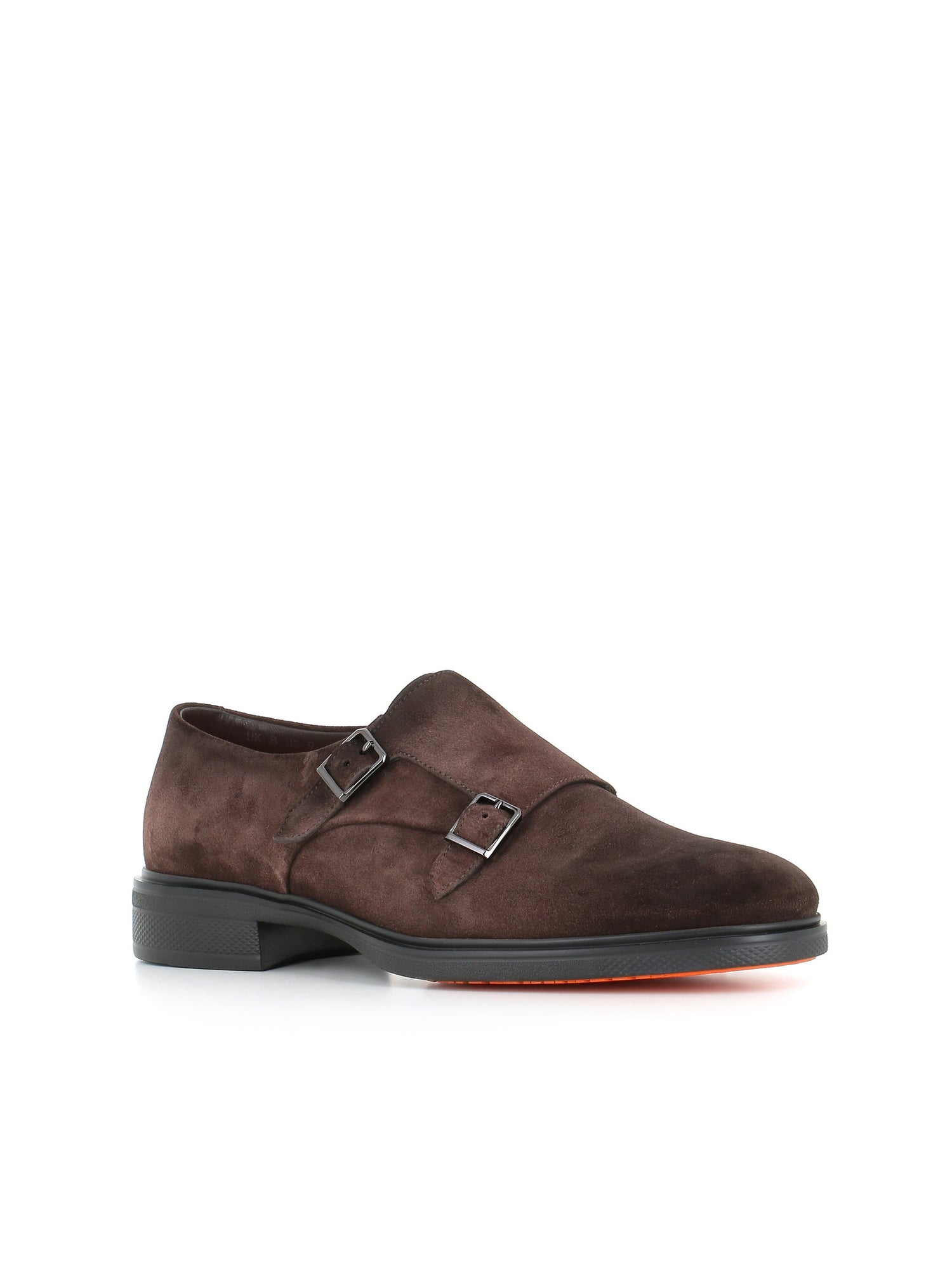  Santoni Doppia Fibbia Easy Marrone Uomo - 3