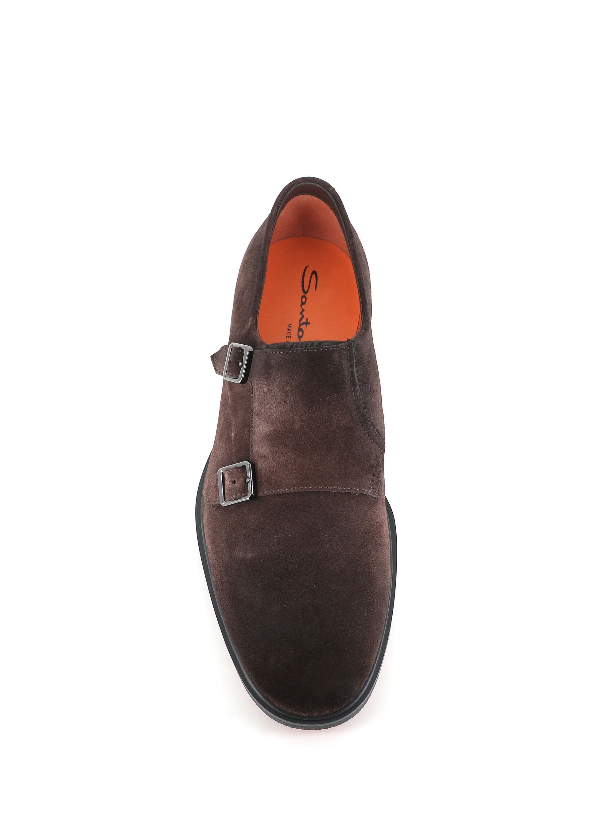  Santoni Doppia Fibbia Easy Marrone Uomo - 4