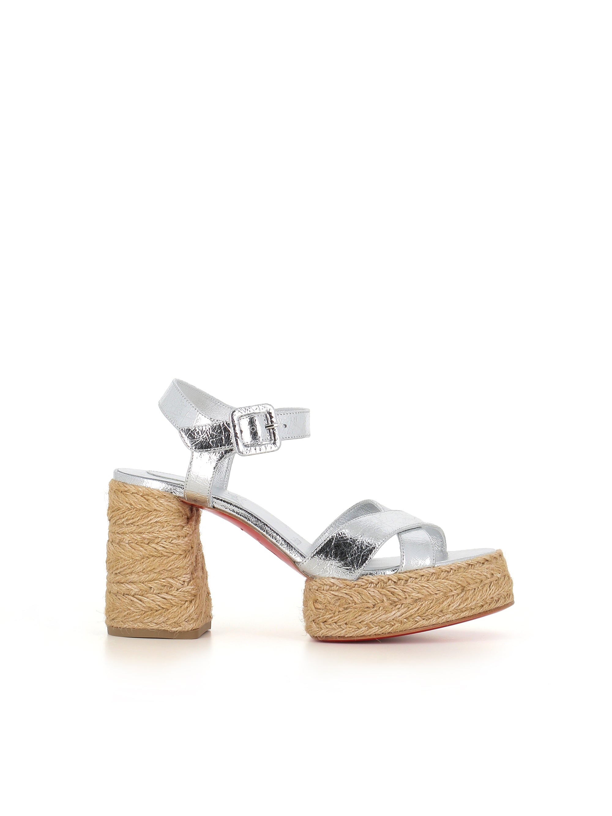  Christian Louboutin Sandalo Calakala 85 Argento Donna - 1