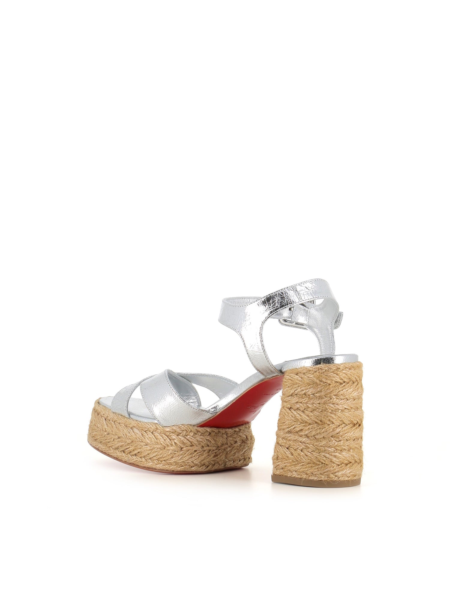 Christian Louboutin Sandalo Calakala 85 Argento Donna - 4