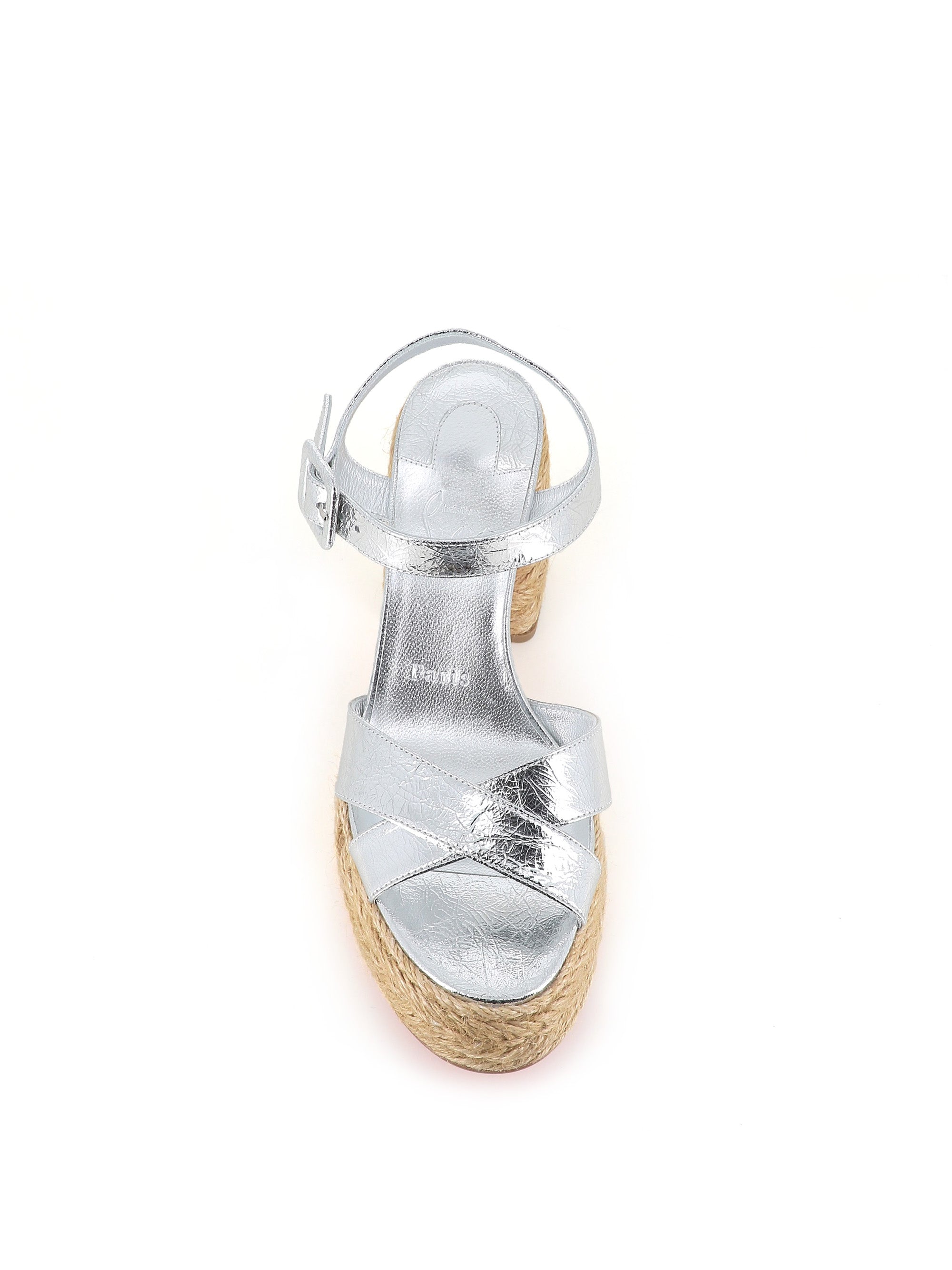  Christian Louboutin Sandalo Calakala 85 Argento Donna - 5