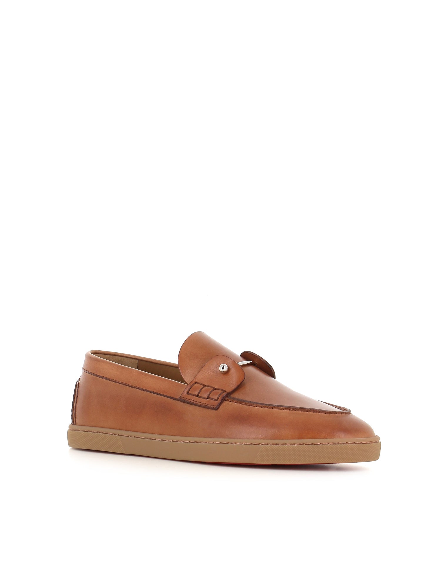  Christian Louboutin Slip-on Chambeliboat Flat Marrone Uomo - 3