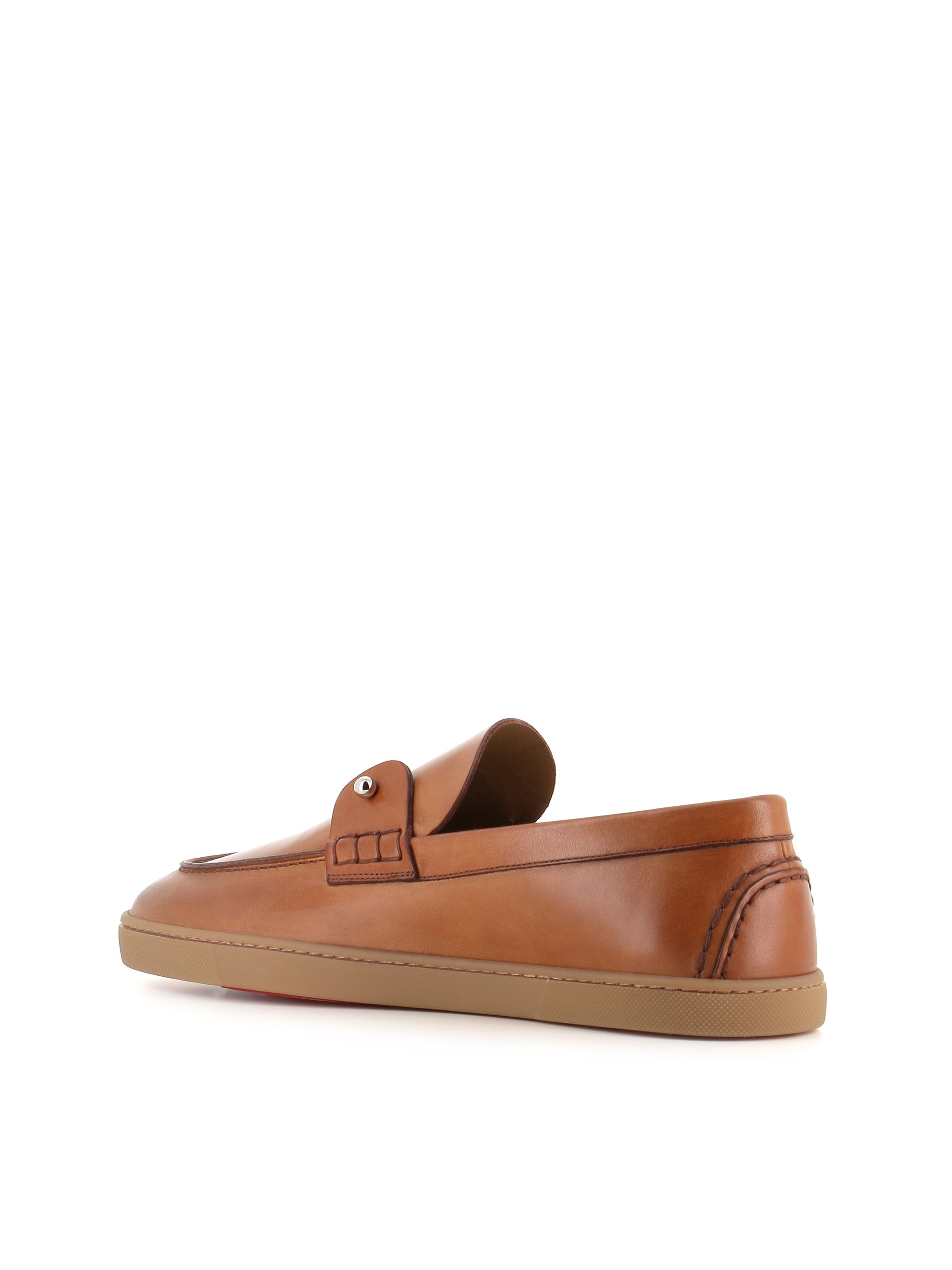  Christian Louboutin Slip-on Chambeliboat Flat Marrone Uomo - 4
