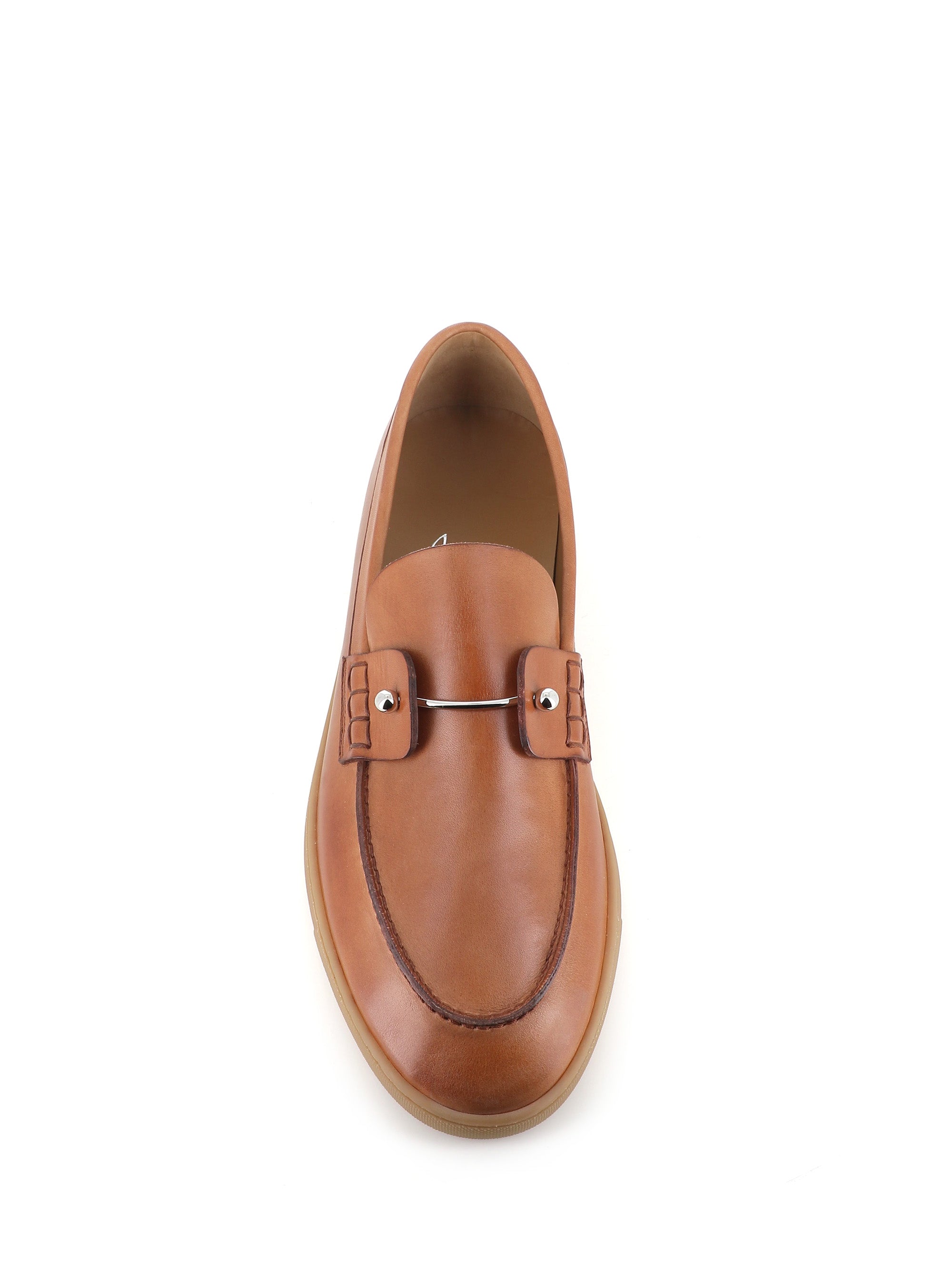  Christian Louboutin Slip-on Chambeliboat Flat Marrone Uomo - 5