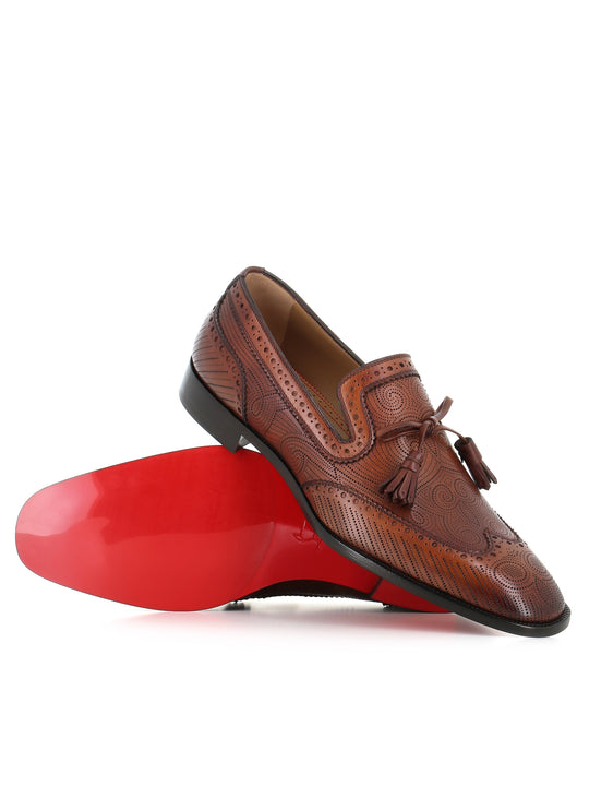 Christian Louboutin Pantofola Grave Moc Flat Marrone Uomo