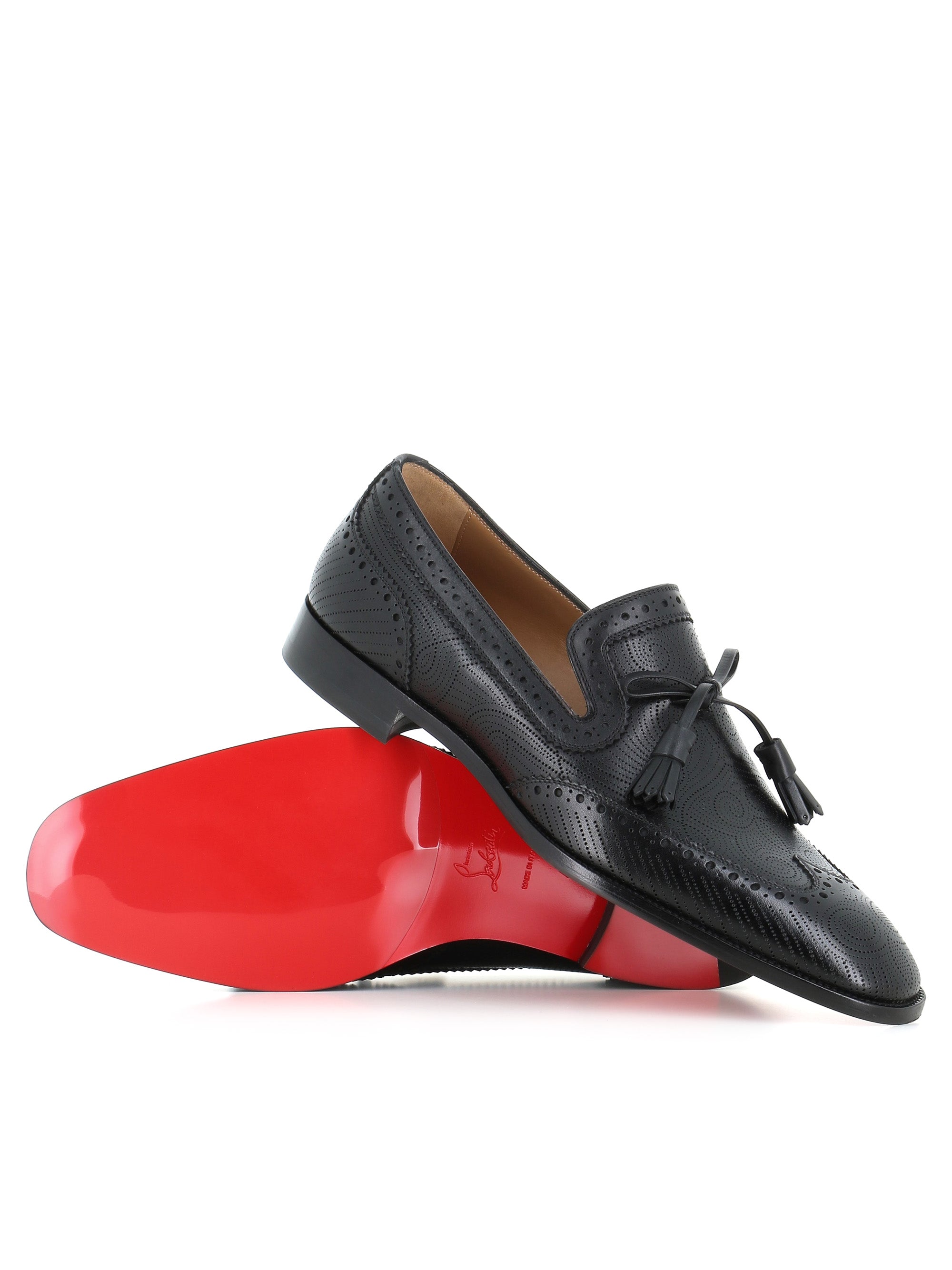  Slipper Grave Moc Flat Christian Louboutin Uomo Nero - 2