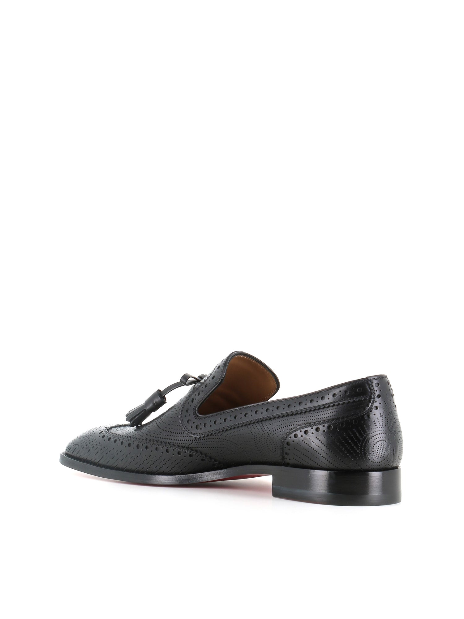  Slipper Grave Moc Flat Christian Louboutin Uomo Nero - 4