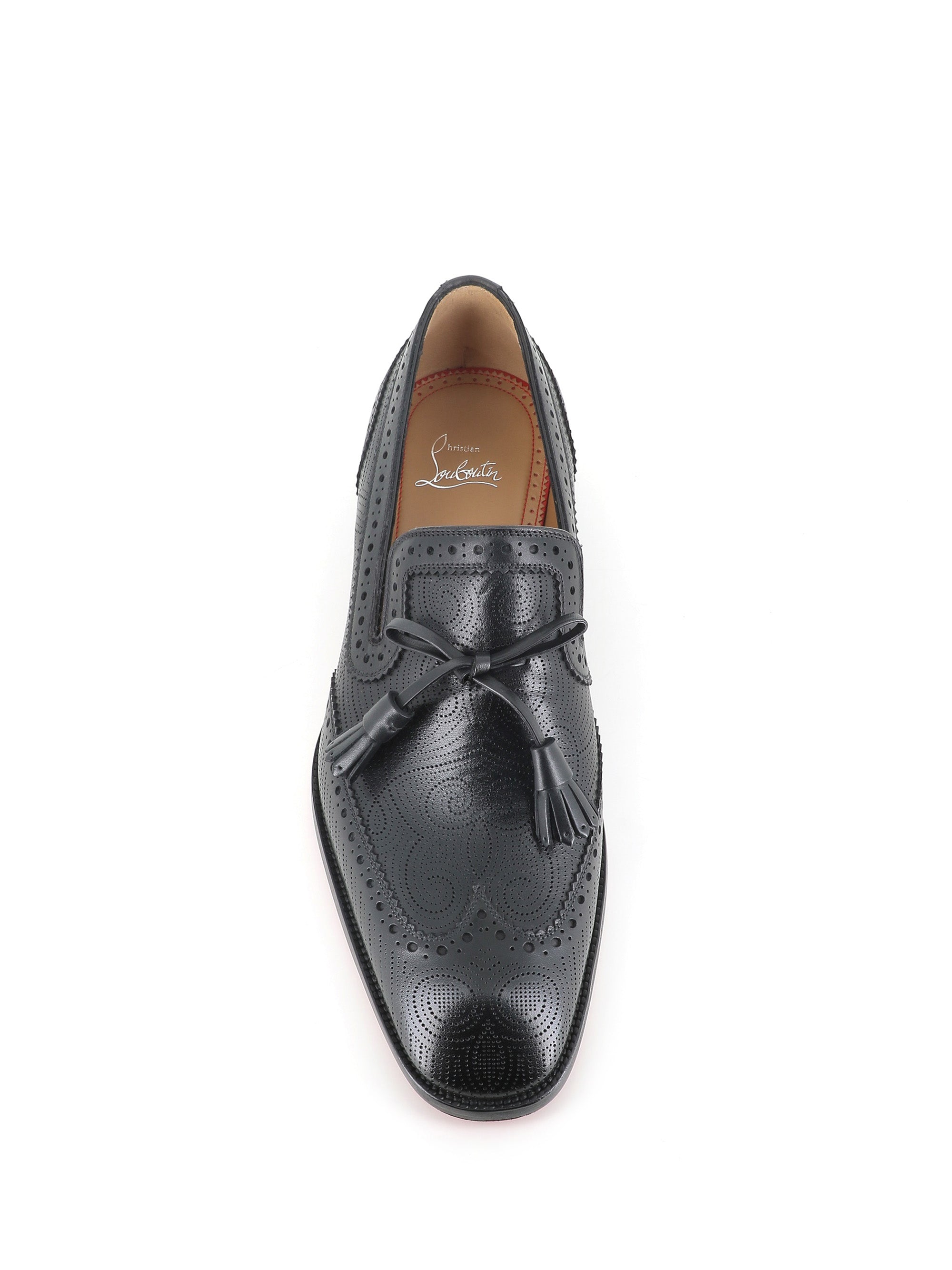  Slipper Grave Moc Flat Christian Louboutin Uomo Nero - 5