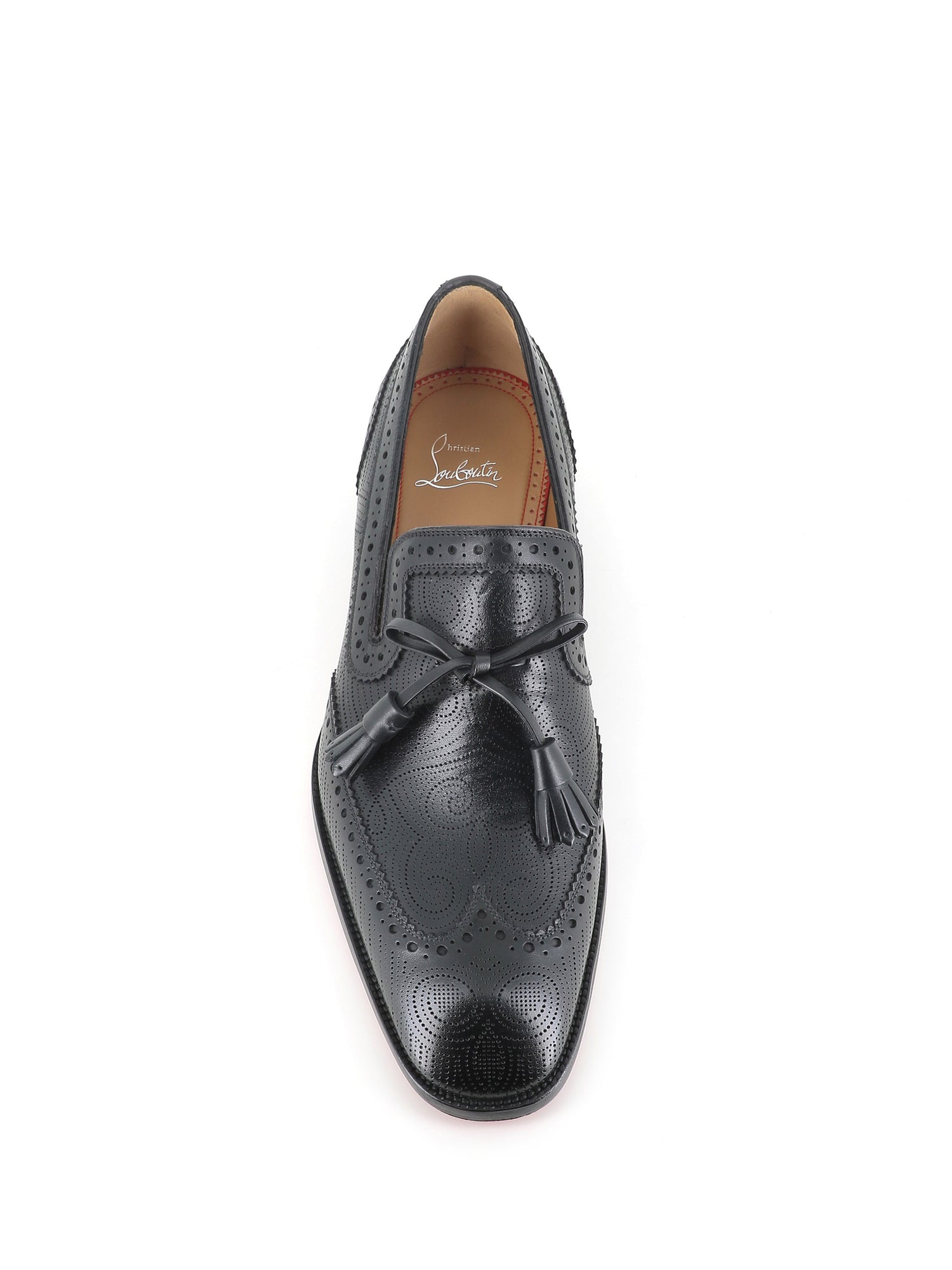  Slipper Grave Moc Flat Christian Louboutin Uomo Nero - 5