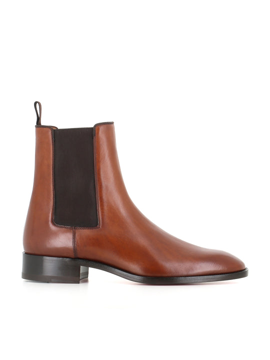 Christian Louboutin Chelsea Samson Flat Marrone Uomo