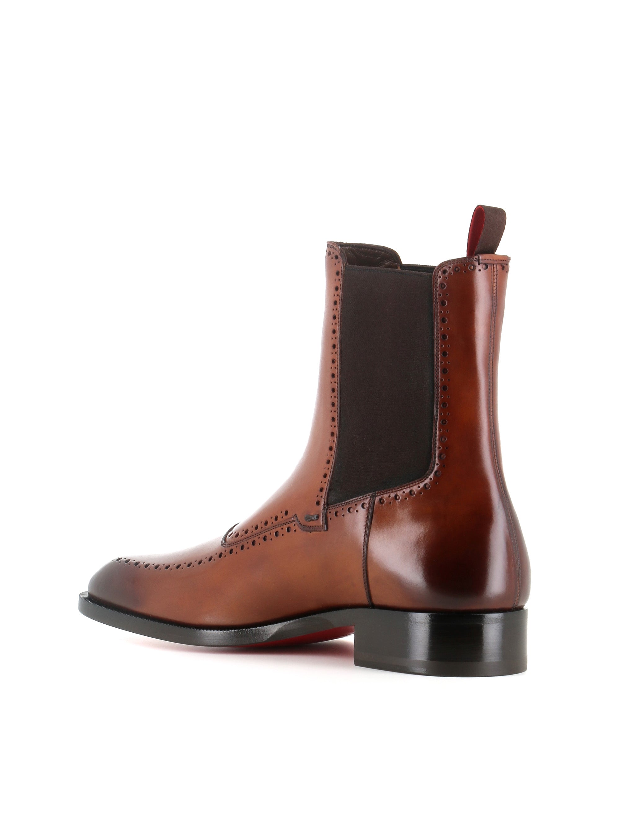  Christian Louboutin Chelsea Sartosea Flat Marrone Uomo - 3