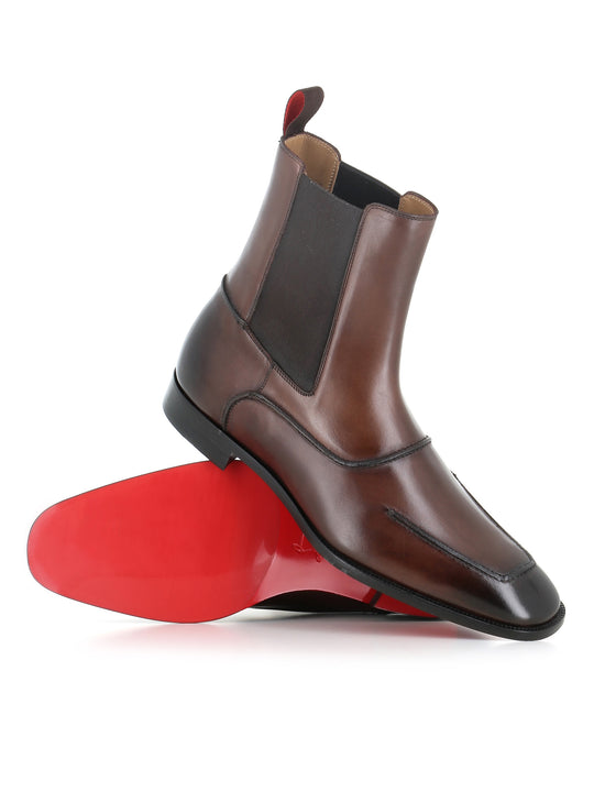 Christian Louboutin Chelsea Serchelsea Flat Marrone Uomo