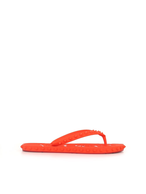 Christian Louboutin Infradito Super Loubi Flat Arancione Donna