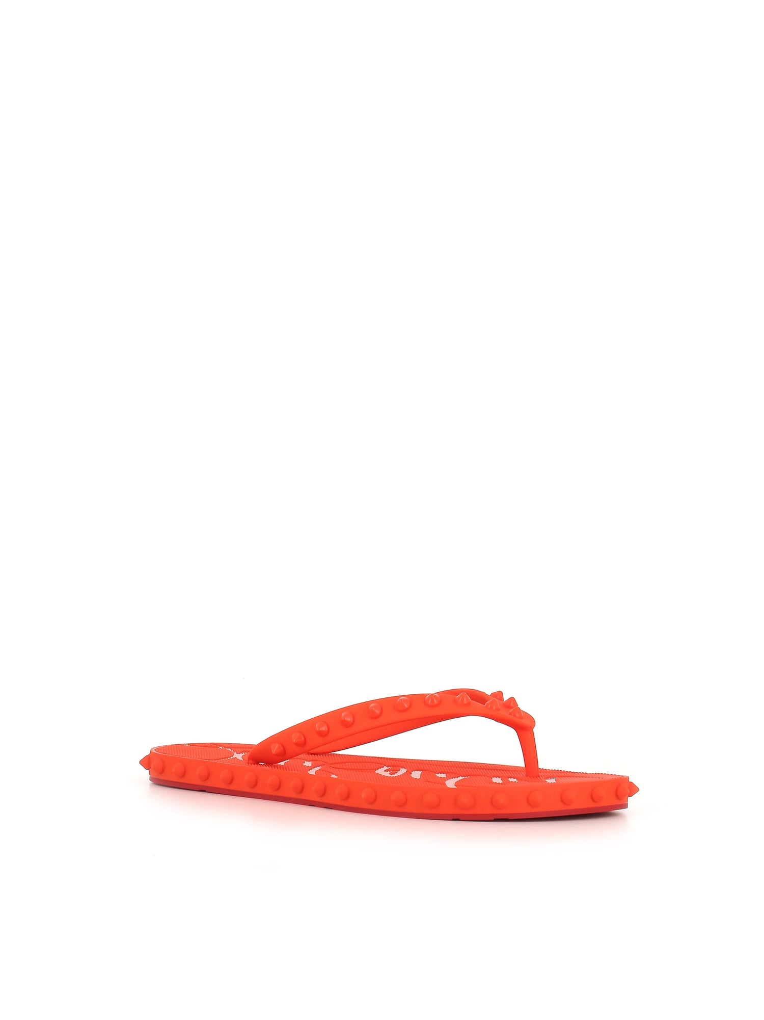  Christian Louboutin Infradito Super Loubi Flat Arancione Donna - 3