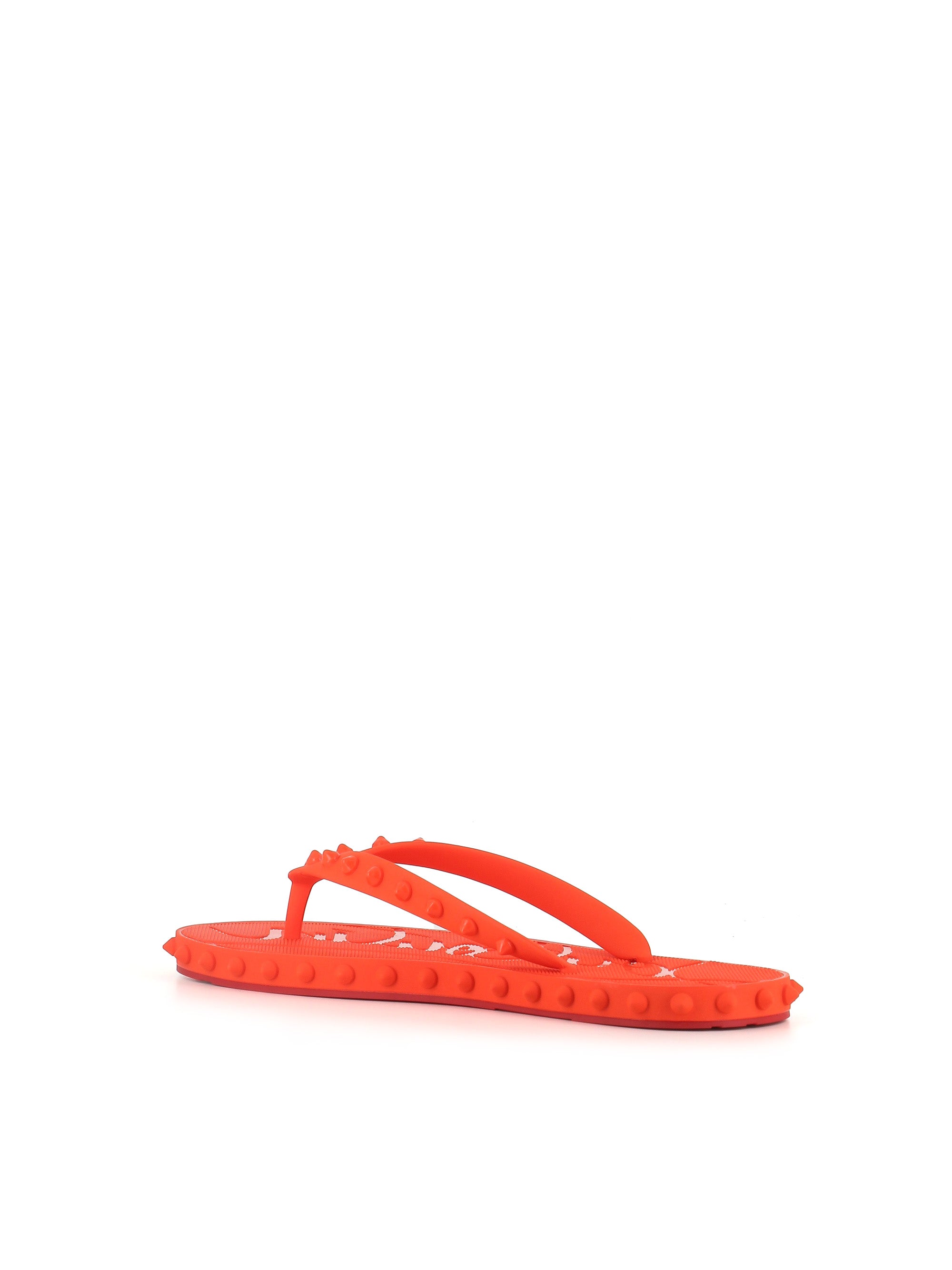  Christian Louboutin Infradito Super Loubi Flat Arancione Donna - 4