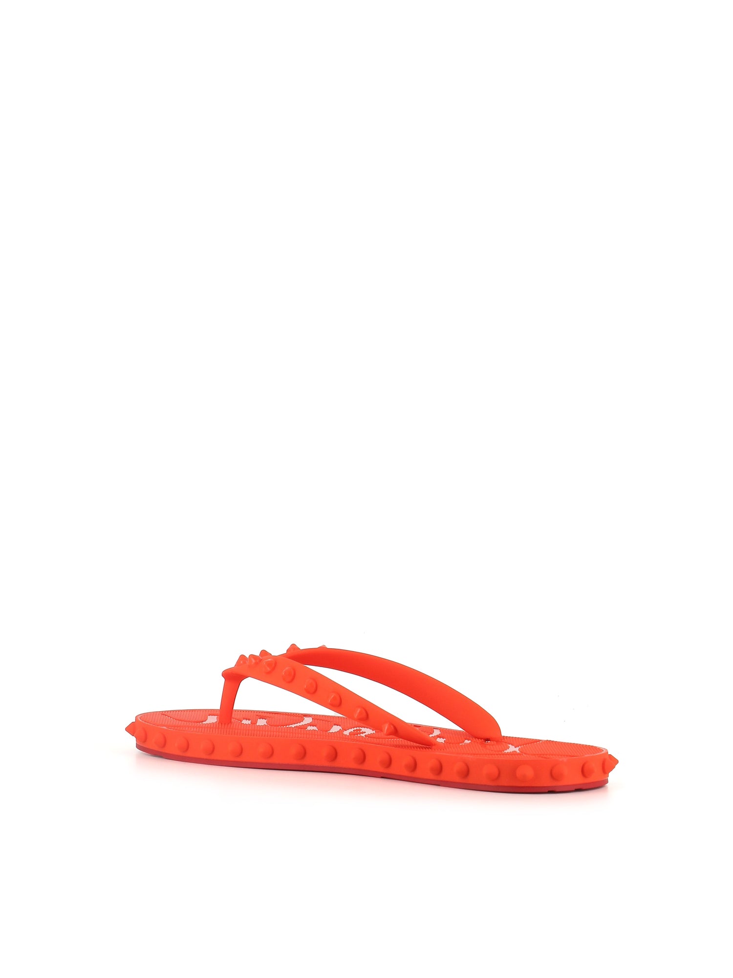  Christian Louboutin Infradito Super Loubi Flat Arancione Donna - 4