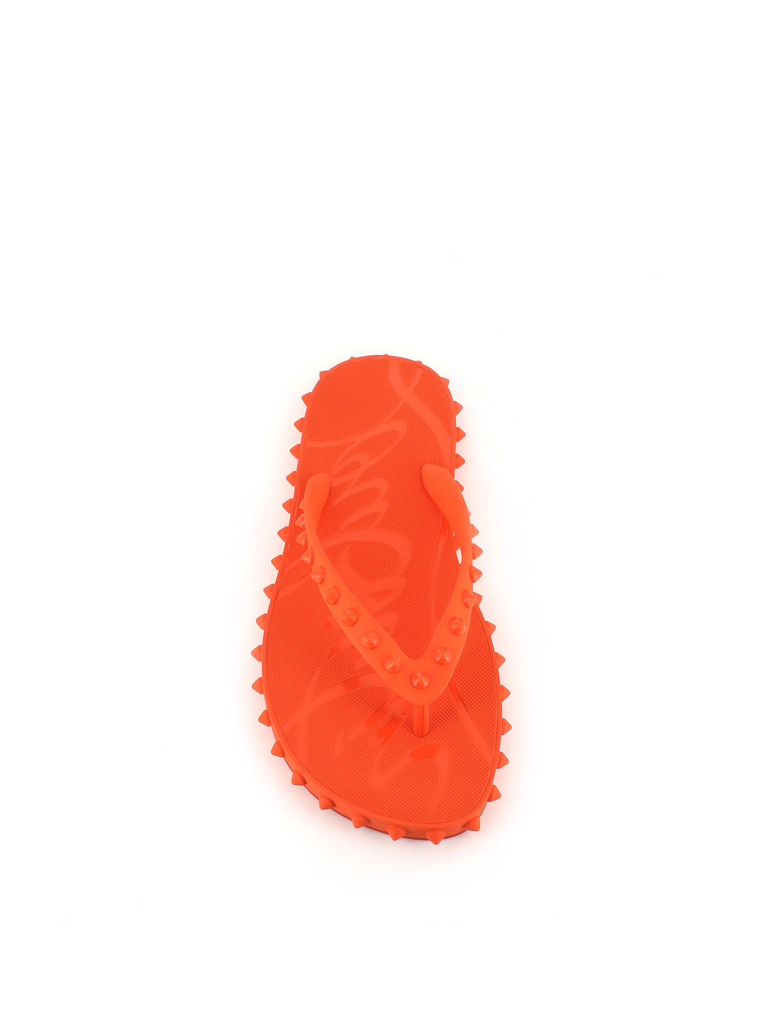  Christian Louboutin Infradito Super Loubi Flat Arancione Donna - 5