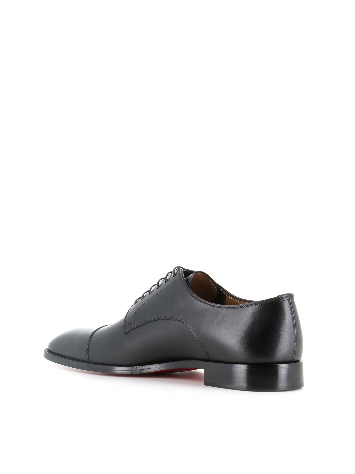  Derby Top 5 Flat Christian Louboutin Uomo Nero - 4