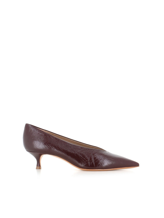 Le Monde Beryl Décollette Babouche Kitten Heel Viola Donna