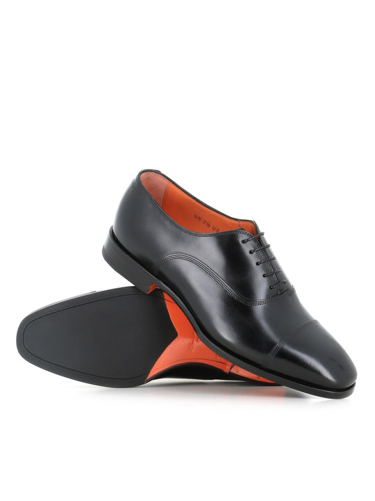 Santoni Oxford Archie C Nero Uomo