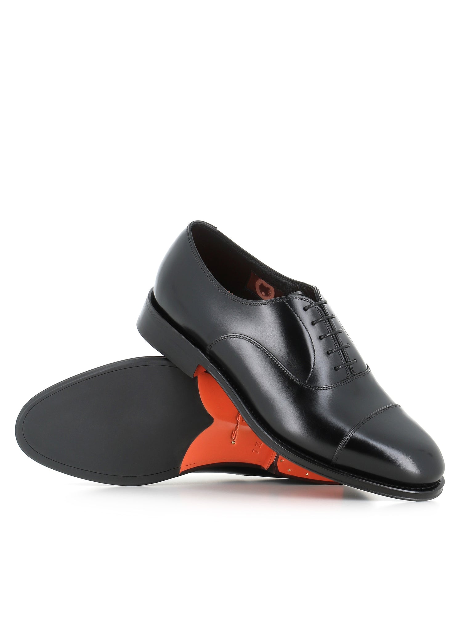  Oxford New Linger Santoni Uomo Nero - 2