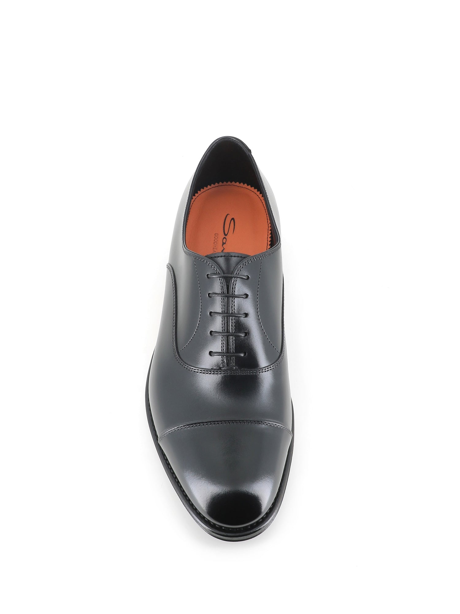  Oxford New Linger Santoni Uomo Nero - 5