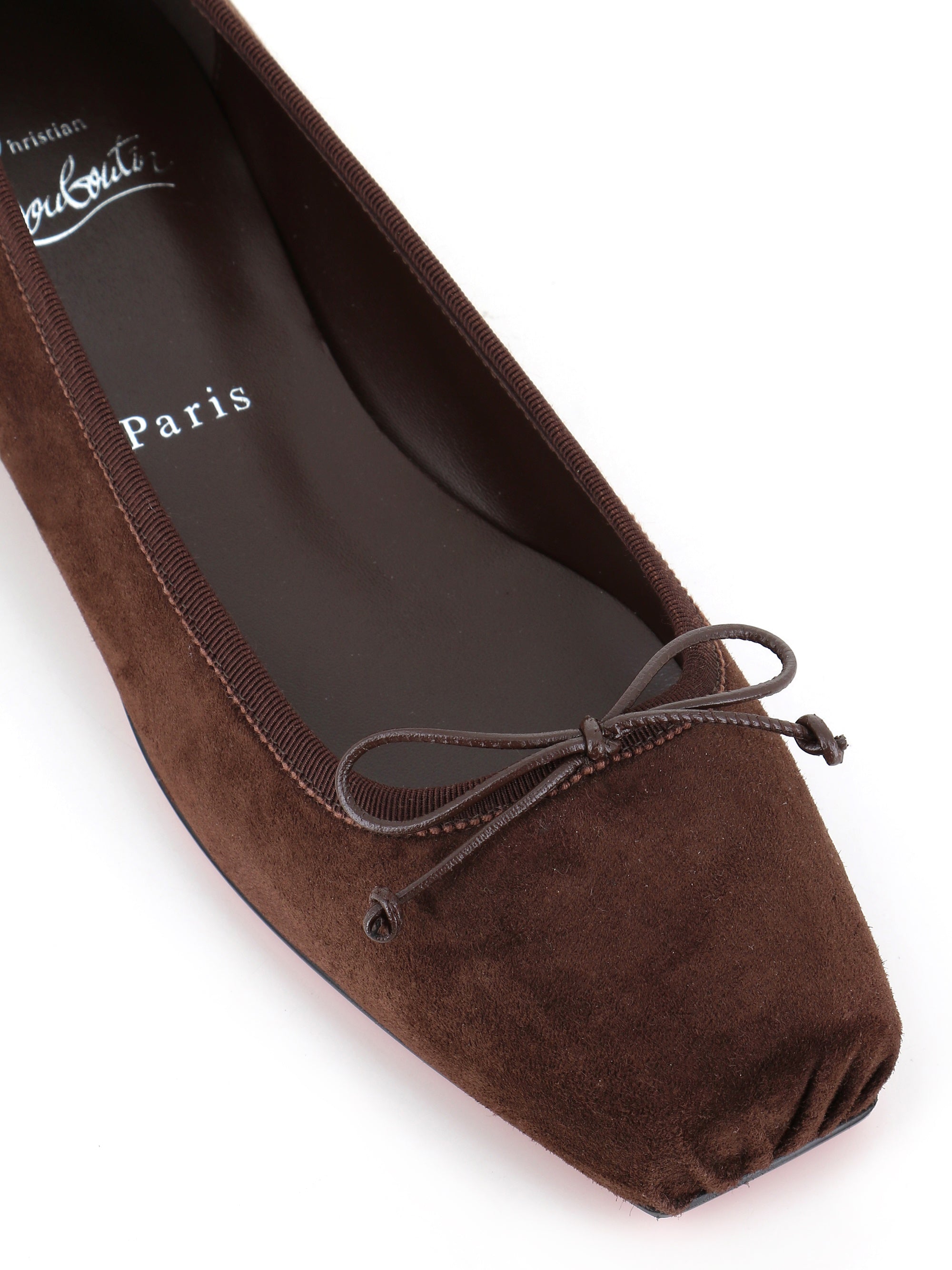 Christian Louboutin Ballerina Cassia Nodo Flat Marrone Donna Special_ - 5