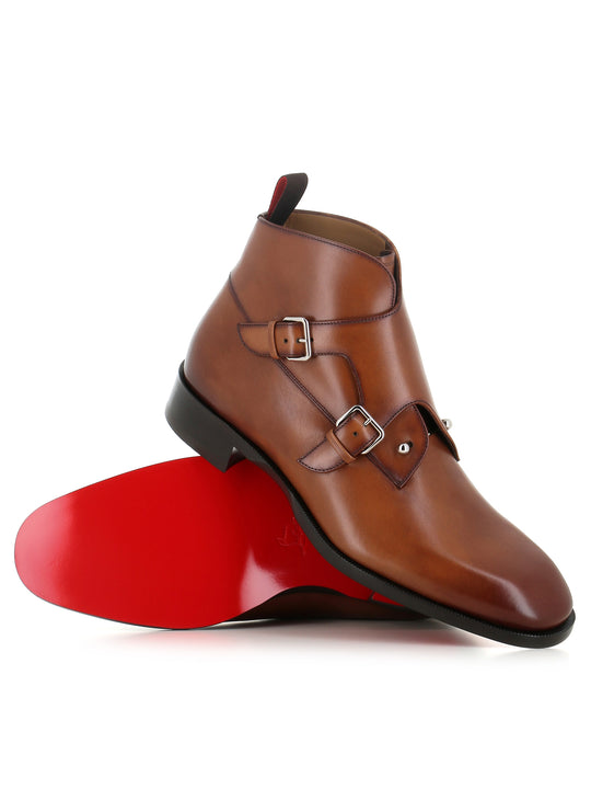 Christian Louboutin Stivaletto Chambelimonk Boot Flat Marrone Uomo