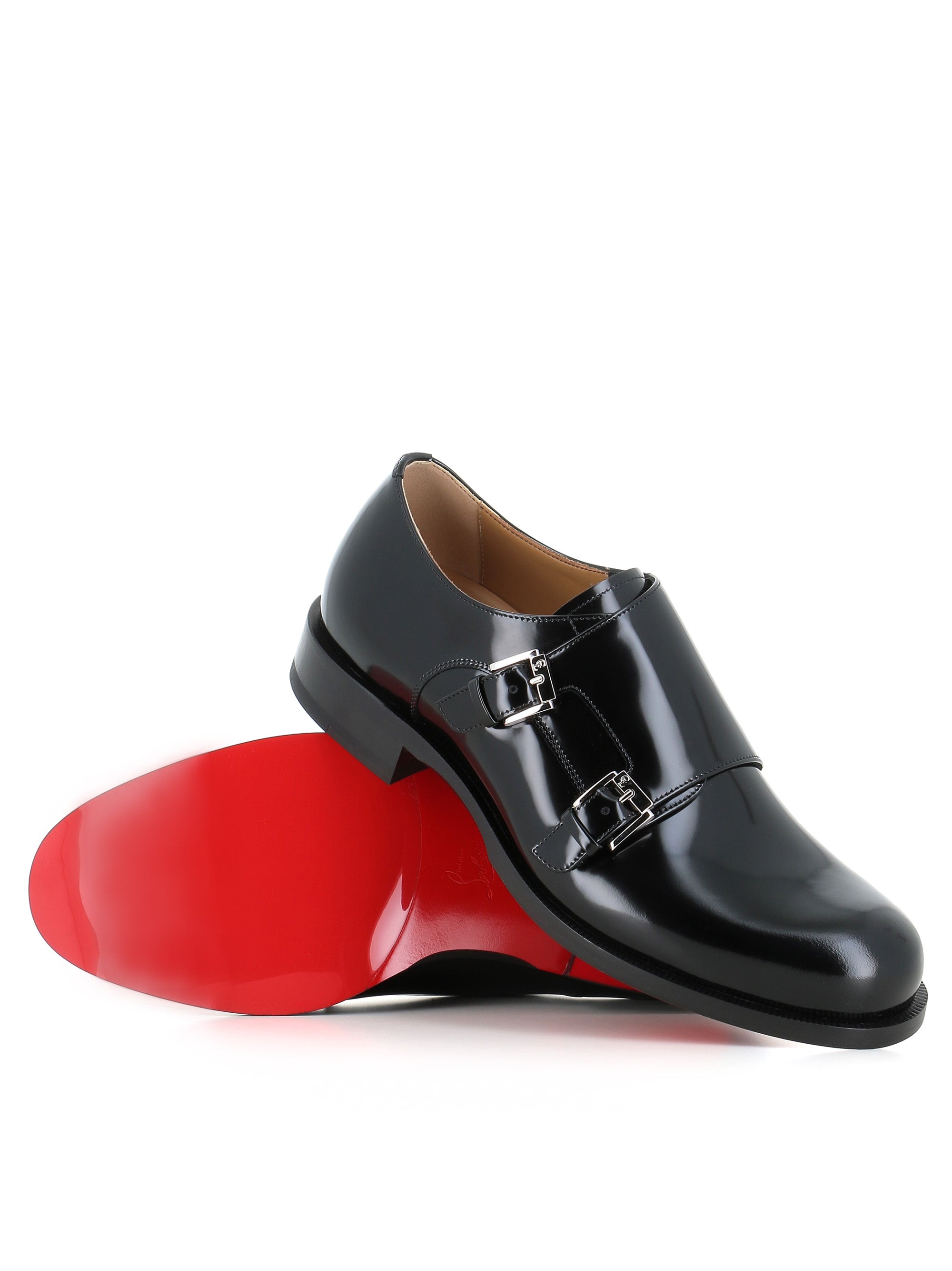  Double Buckle Moustachou Monk Flat Christian Louboutin Special_ Nero - 2
