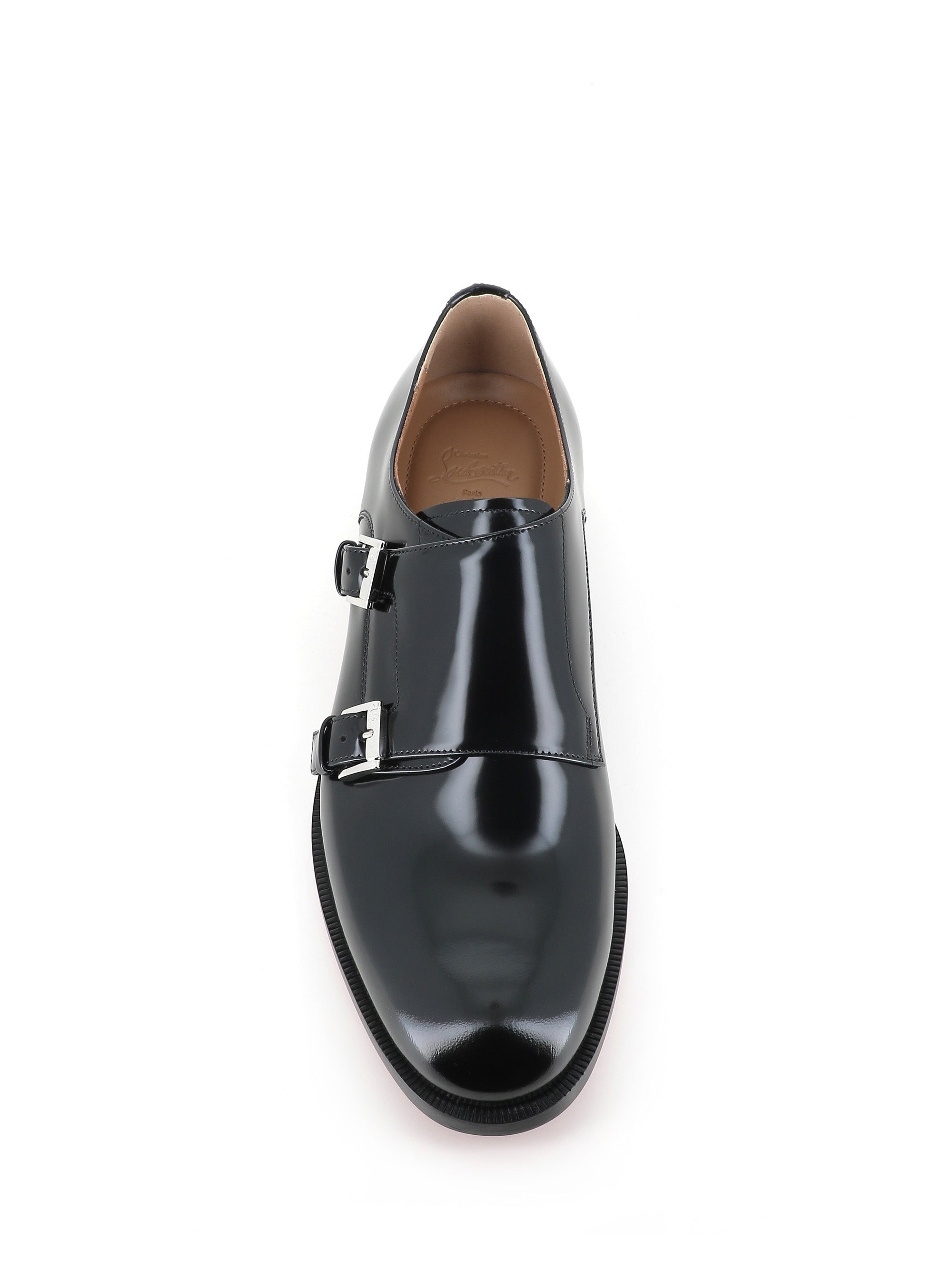  Double Buckle Moustachou Monk Flat Christian Louboutin Special_ Nero - 4