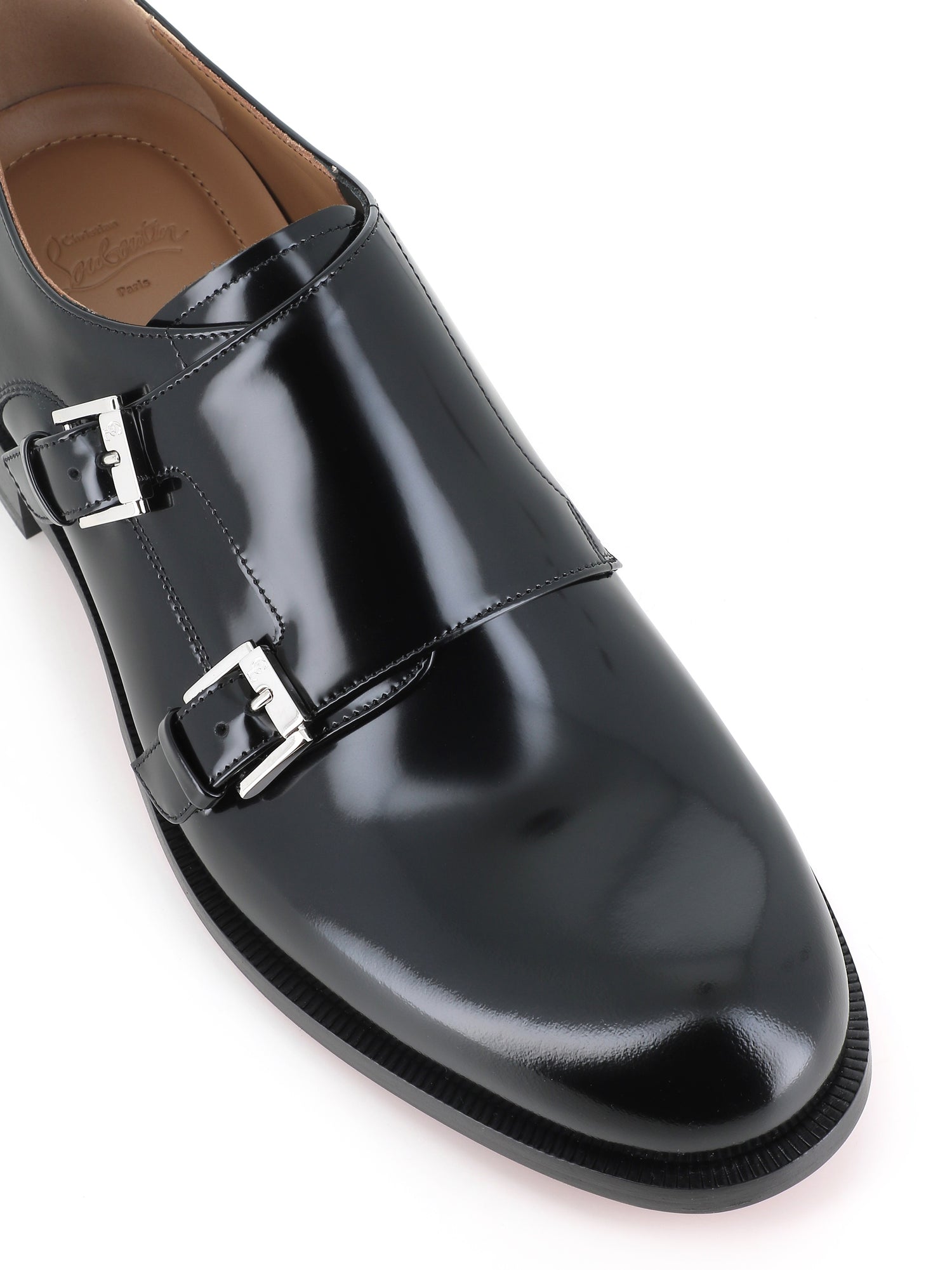  Double Buckle Moustachou Monk Flat Christian Louboutin Special_ Nero - 5