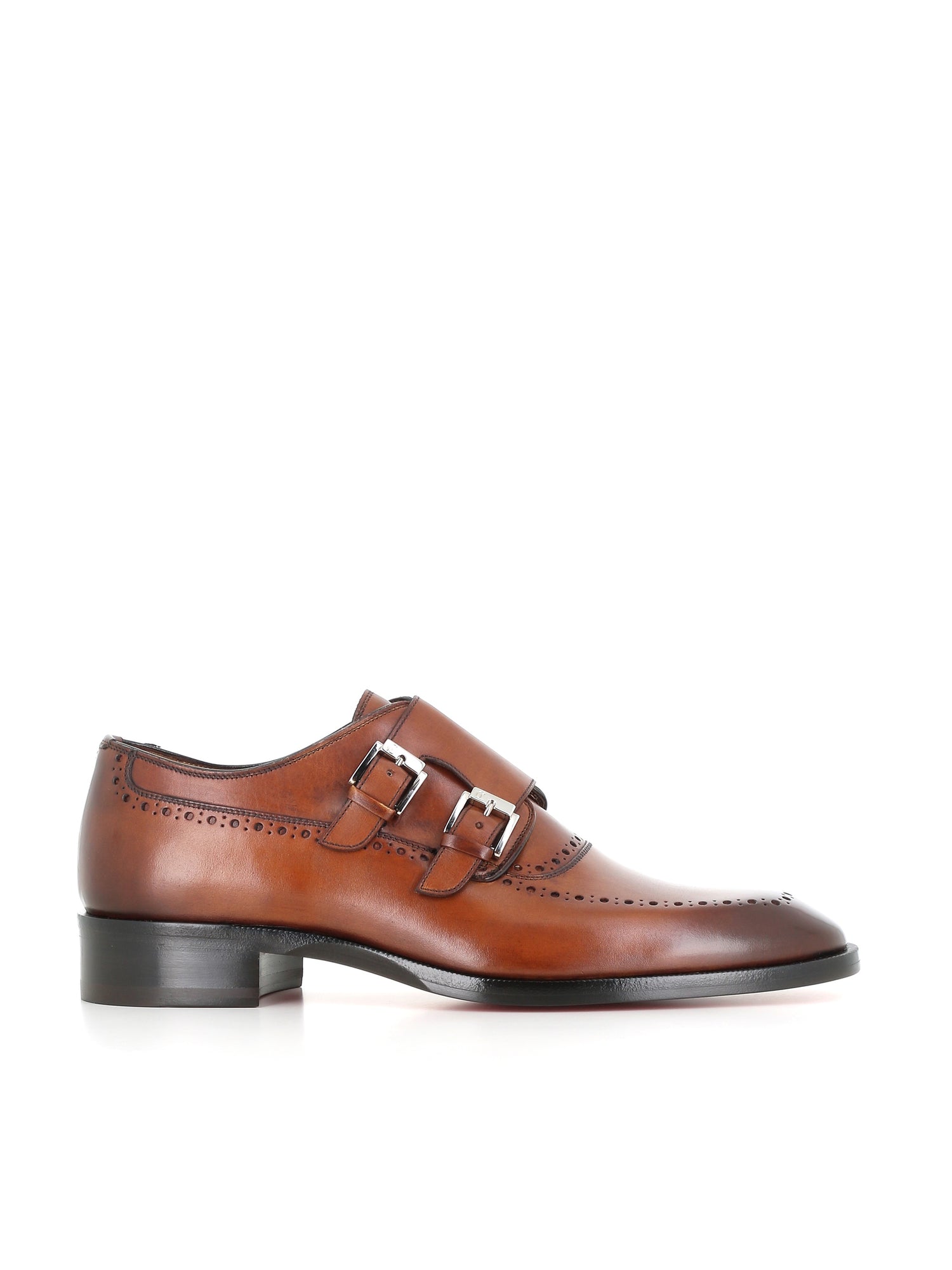  Christian Louboutin Doppia Fibbia Moustachou Monk Flat Marrone Uomo Special_ - 1