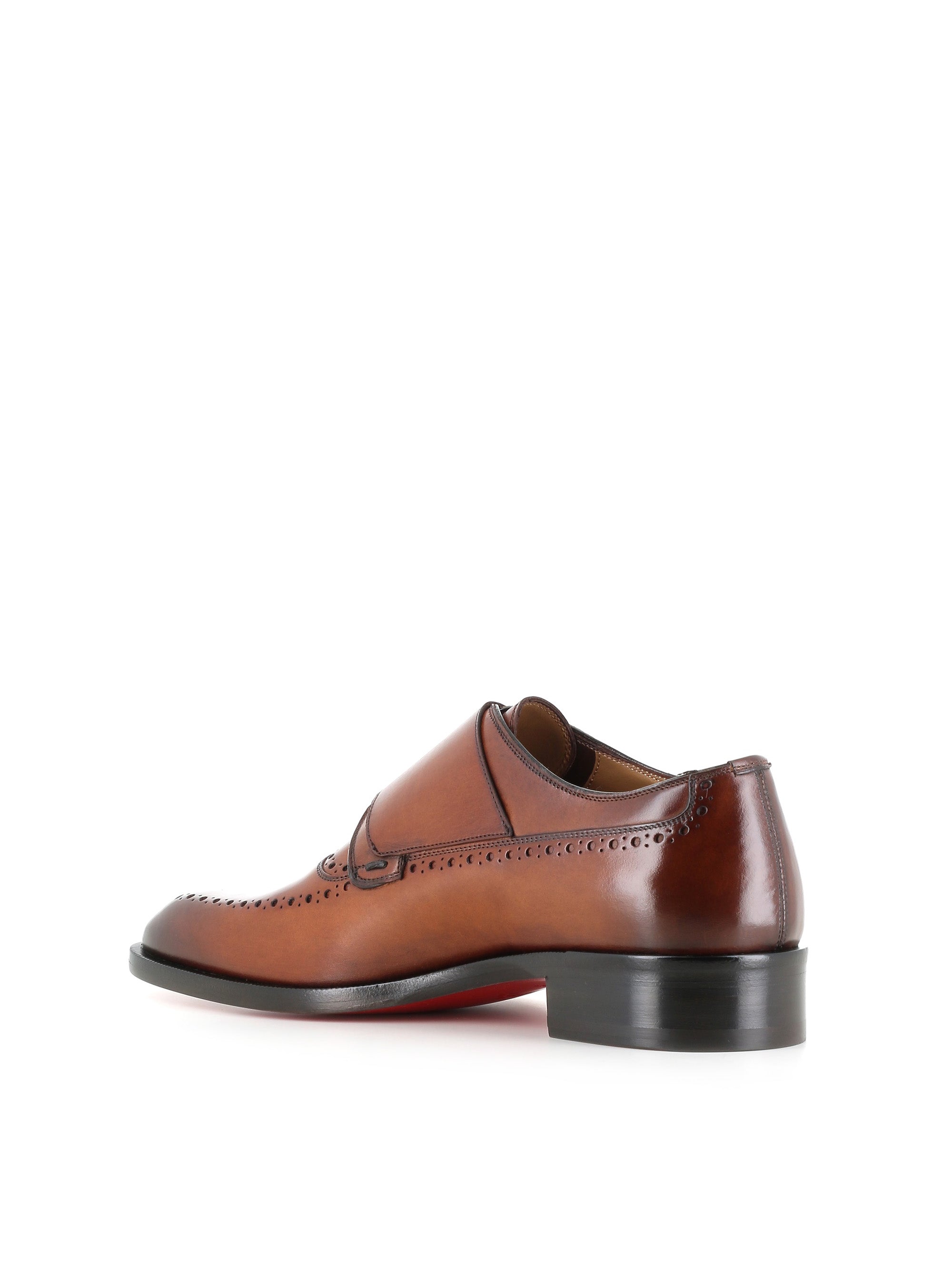  Christian Louboutin Doppia Fibbia Moustachou Monk Flat Marrone Uomo Special_ - 4