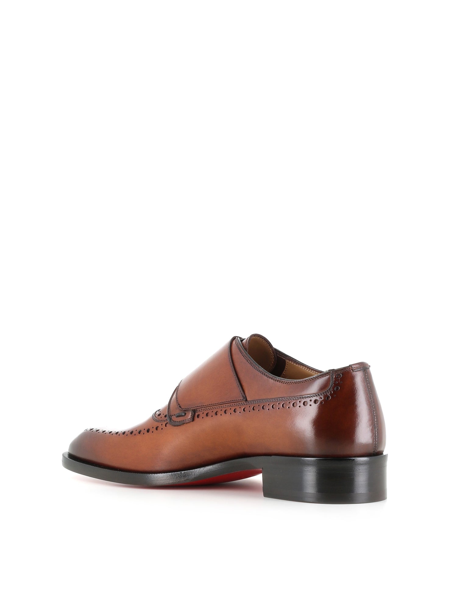  Christian Louboutin Doppia Fibbia Moustachou Monk Flat Marrone Uomo Special_ - 4
