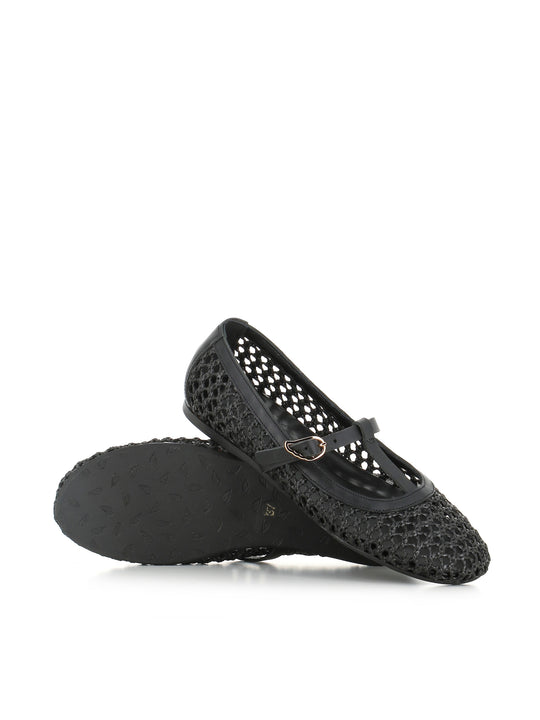 Ancient Greek Sandals Ballerina Aerati Nero Donna