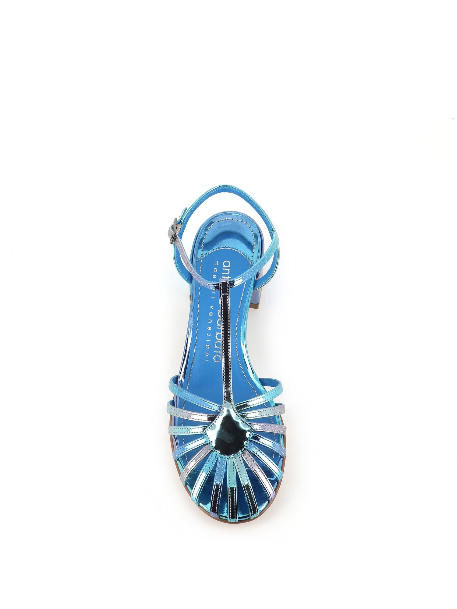  Antonio Barbato Maestri Veneziani Sandalo 2660 Azzurro Donna - 4