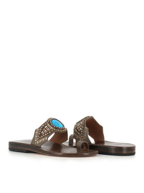 Calleen Cordero Sandalo Reina Beige Donna