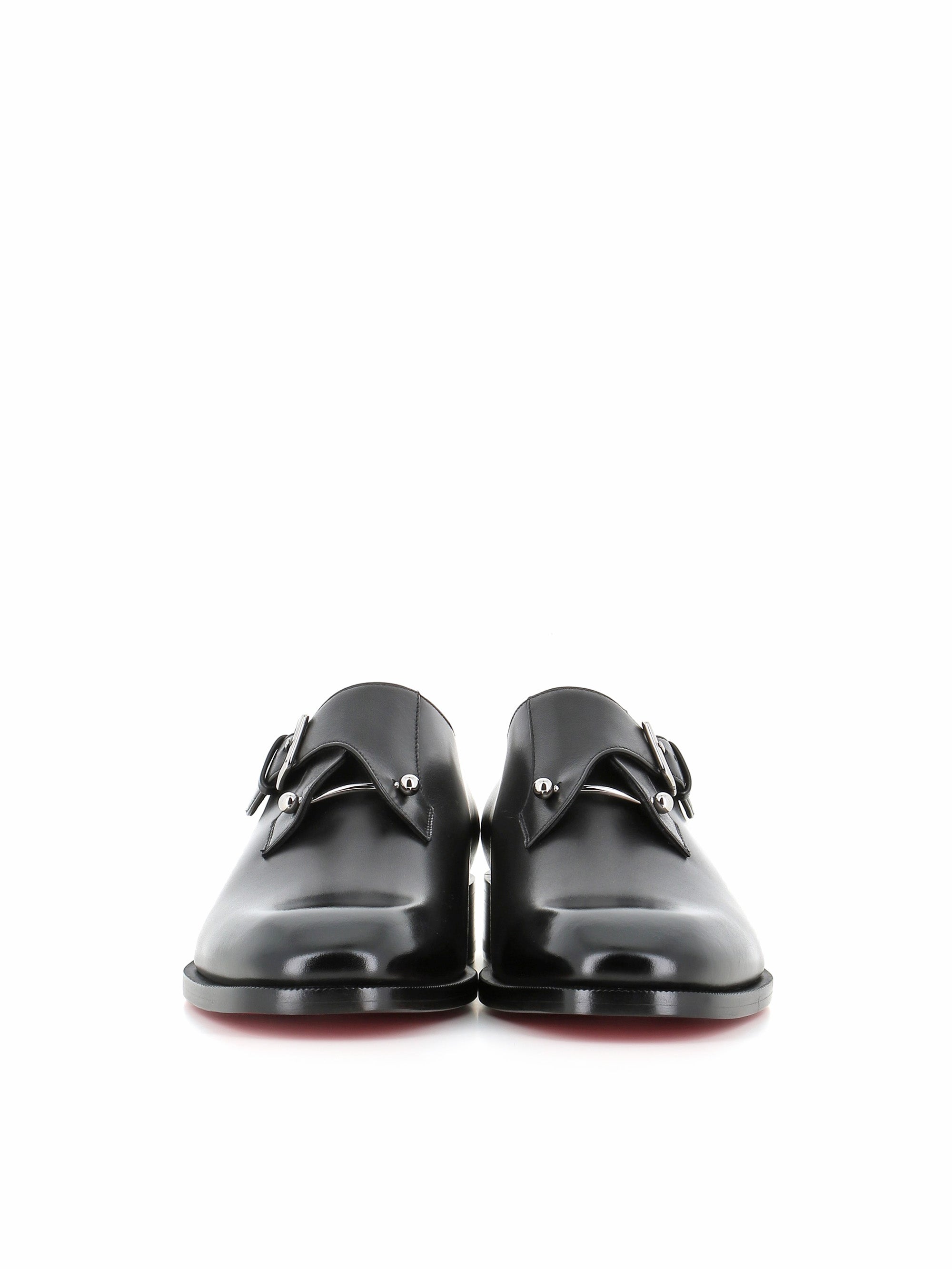  Monk Chambelimonk Flat Christian Louboutin Uomo Nero - 2