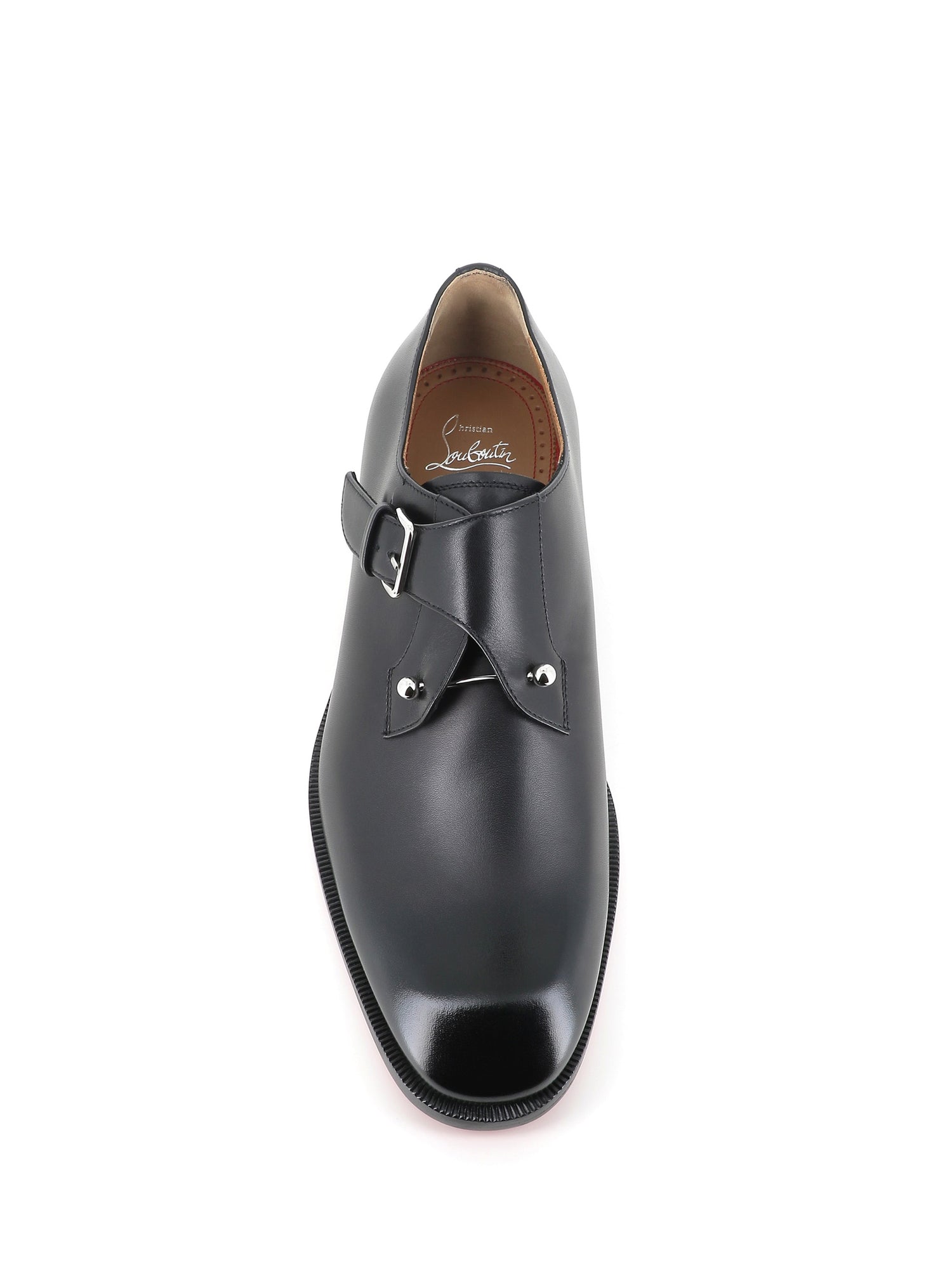  Monk Chambelimonk Flat Christian Louboutin Uomo Nero - 5